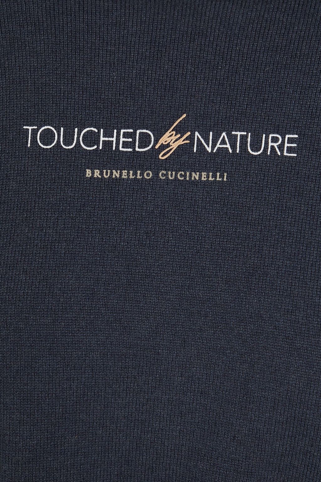 BRUNELLO CUCINELLI ウール&カシミヤ&シルク混 フーディ ビーズ付き プリント入り