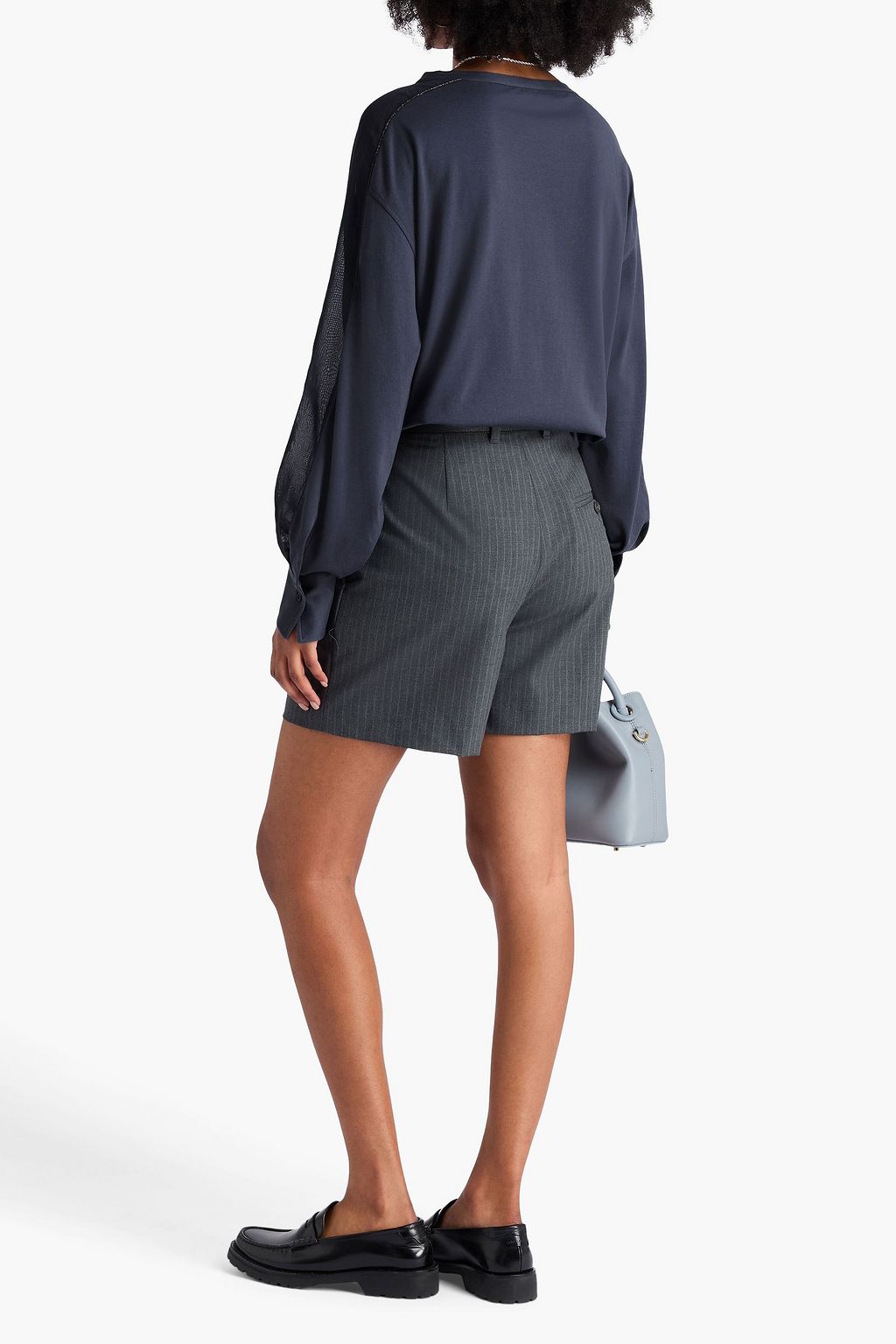 BRUNELLO CUCINELLI Bead-embellished cotton-jersey top
