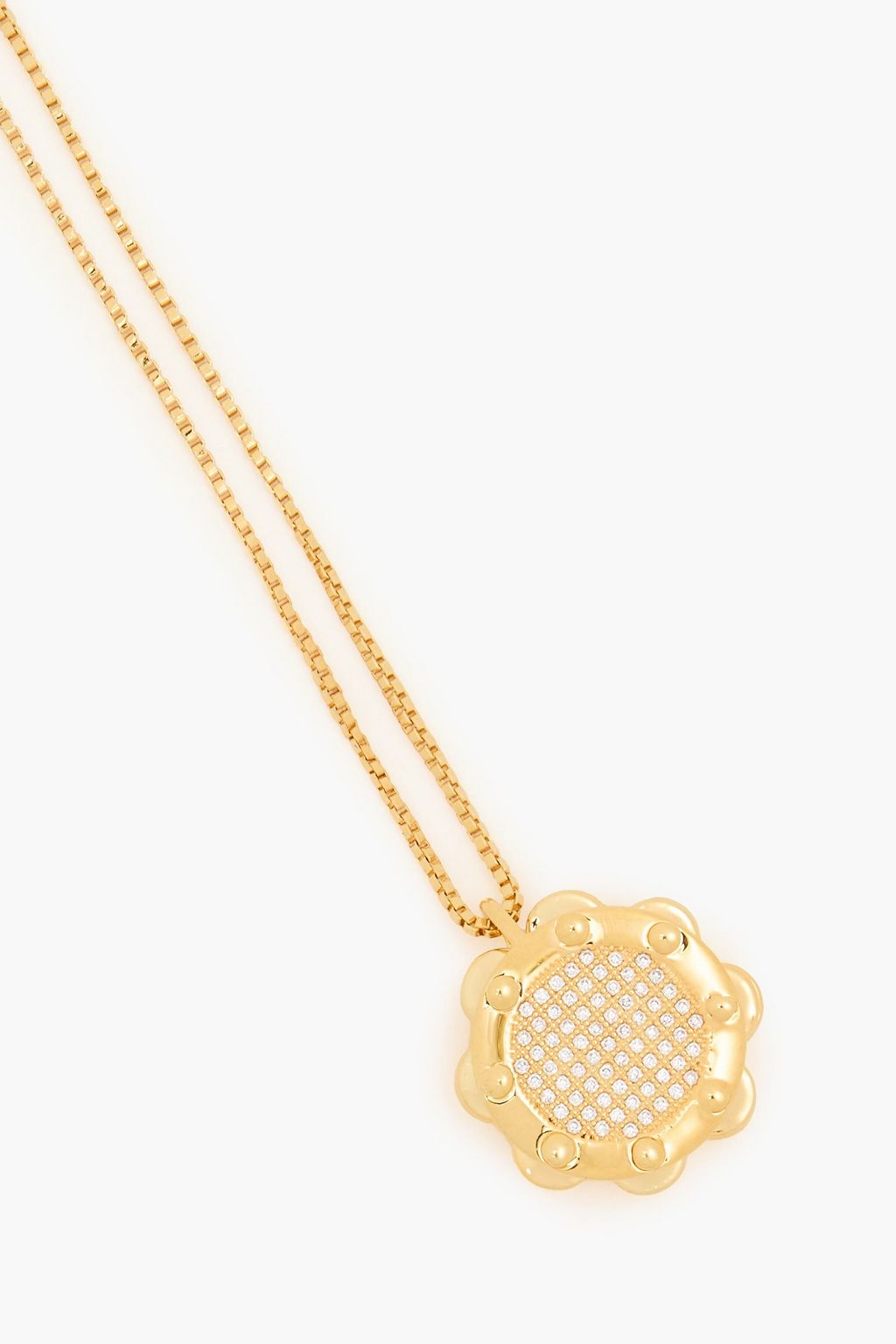 ZIMMERMANN 12 KT. vergoldete Kette mit Kristallen