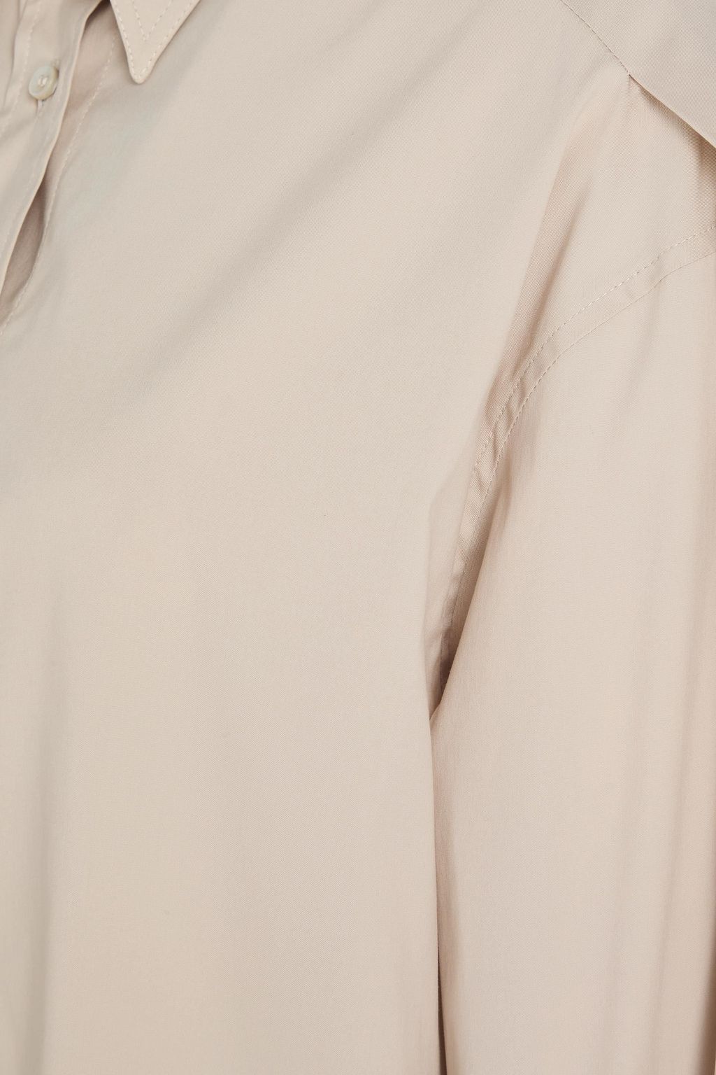 BRUNELLO CUCINELLI Bead-embellished cotton-blend poplin shirt