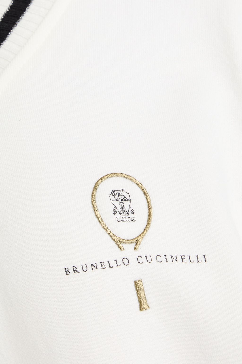 BRUNELLO CUCINELLI Sweatshirt aus Baumwollfrottee mit Zierperlen
