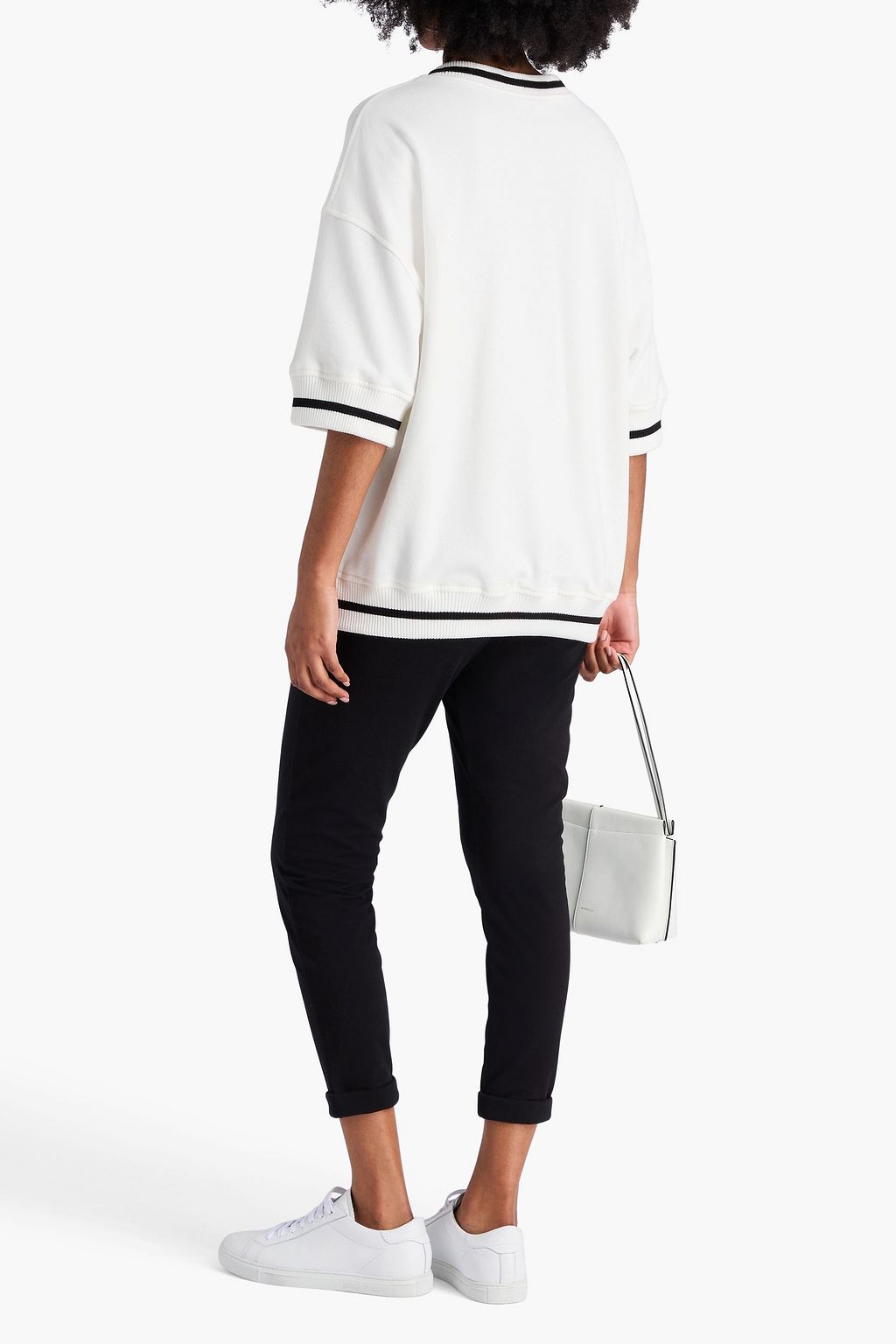 BRUNELLO CUCINELLI Sweatshirt aus Baumwollfrottee mit Zierperlen