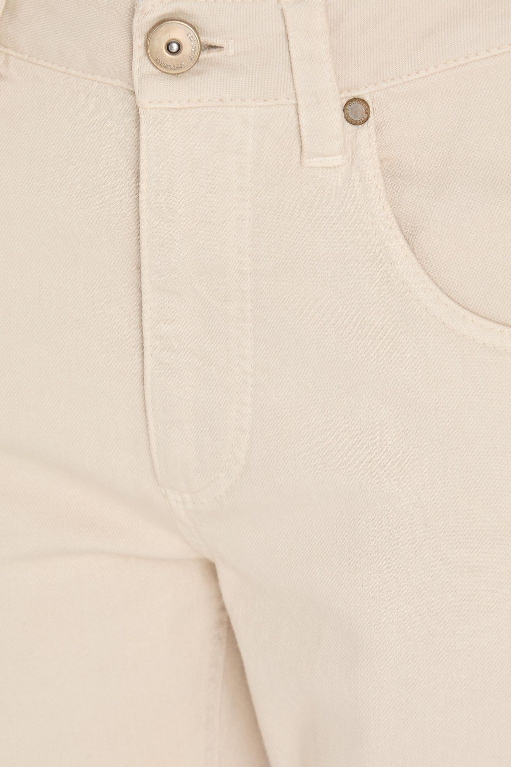 BRUNELLO CUCINELLI Bead-embellished high-rise tapered jeans