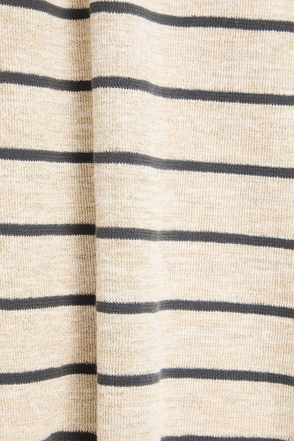 BRUNELLO CUCINELLI Metallic striped ribbed-knit top