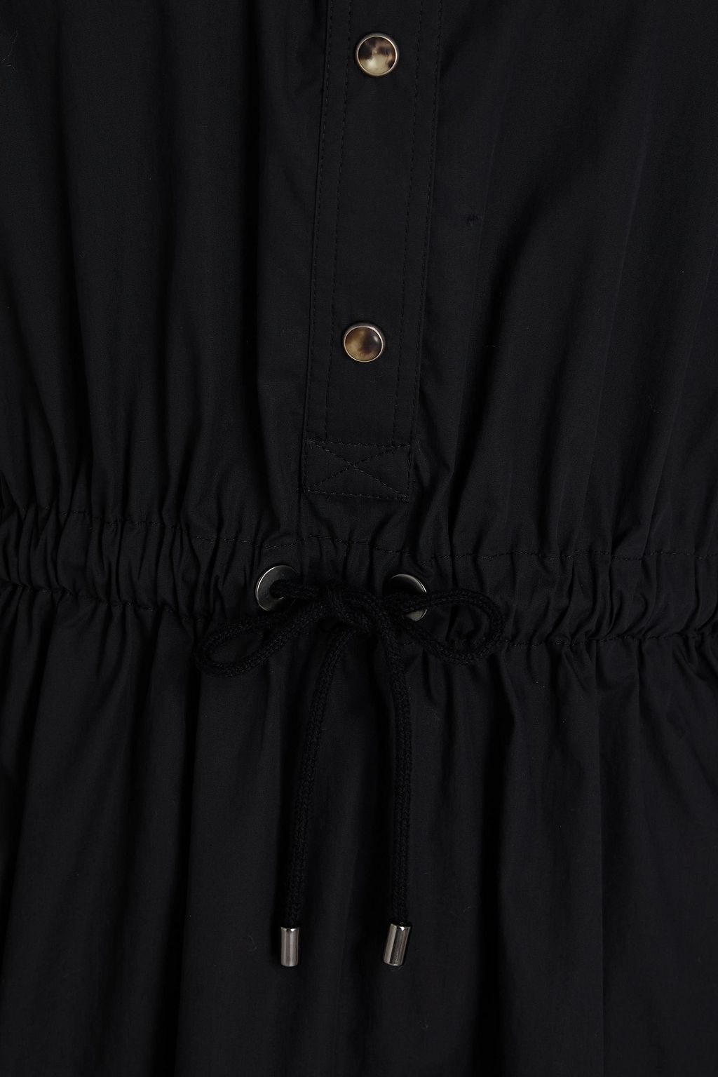 BRUNELLO CUCINELLI Hemdkleid aus Baumwollpopeline und Seidenorganza mit Pailletten