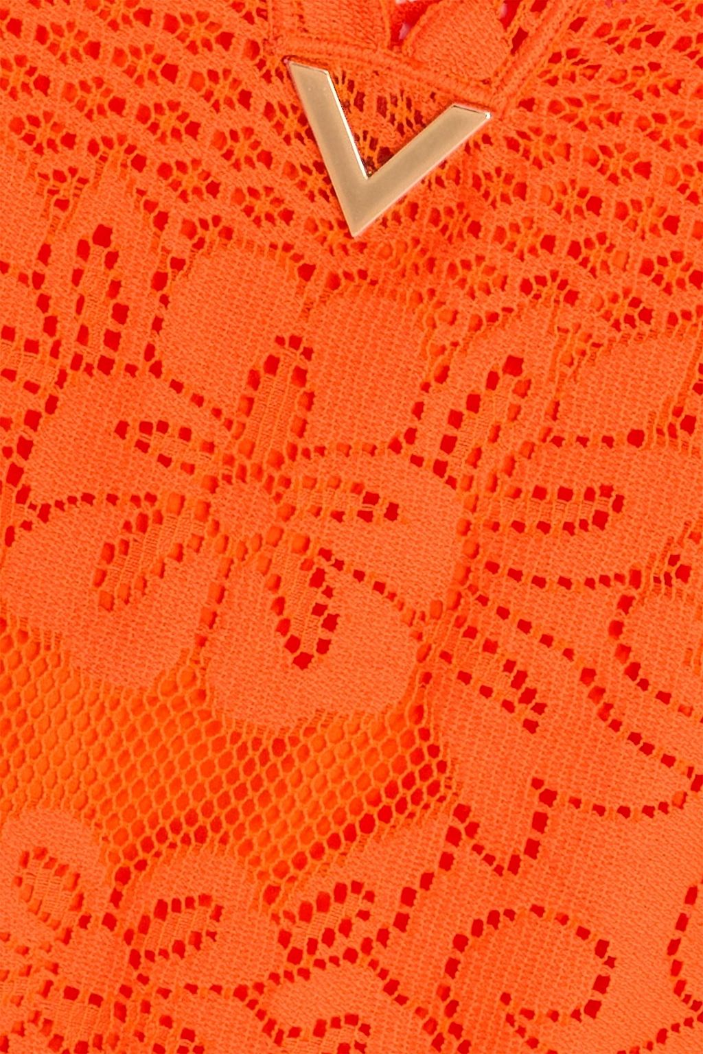 VALENTINO GARAVANI Embellished crocheted cotton-blend mini dress