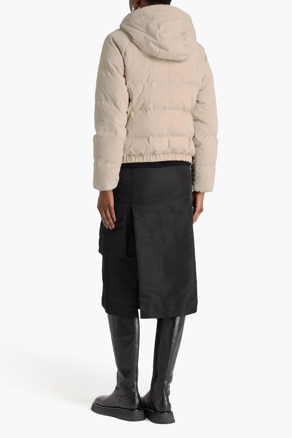 BRUNELLO CUCINELLI シェル ダウンジャケット ビーズ付き キルティング