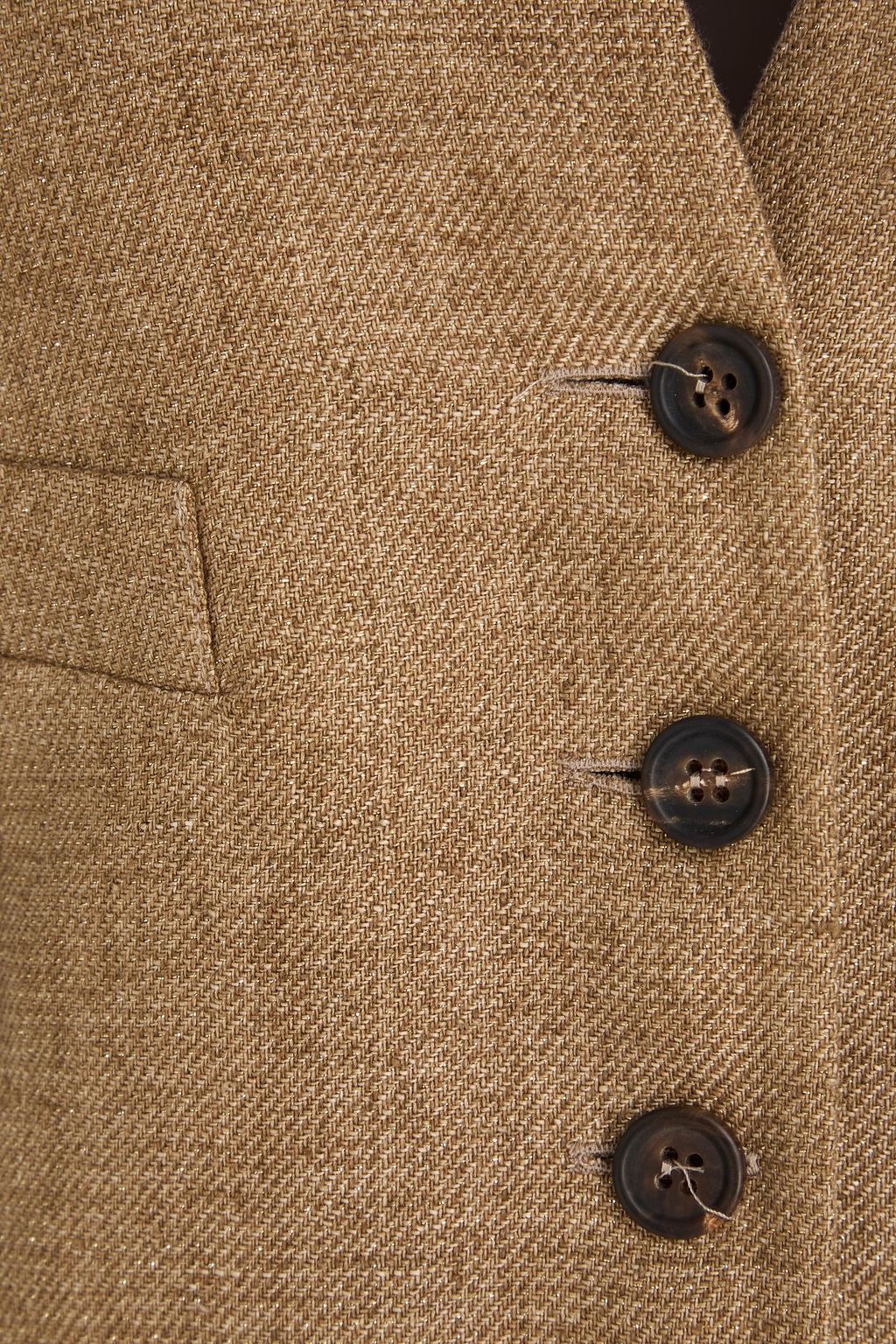 BRUNELLO CUCINELLI فيست من مزيج الكتان بلون معدني