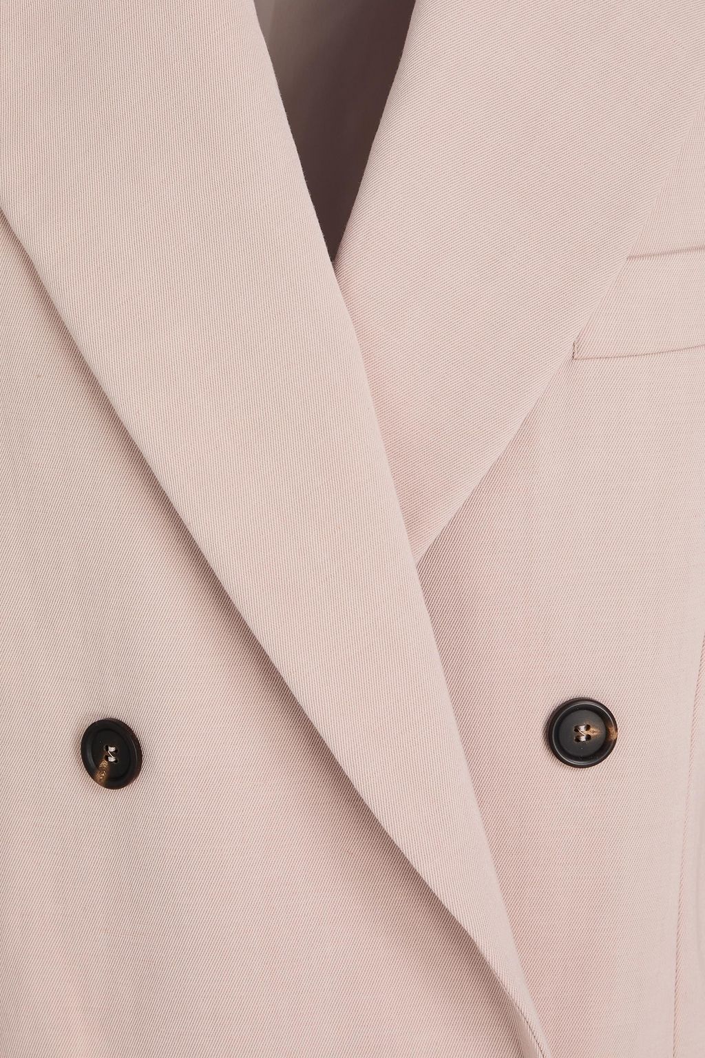 BRUNELLO CUCINELLI Doppelreihiger Blazer aus Twill mit Flammgarneffekt und Zierperlen