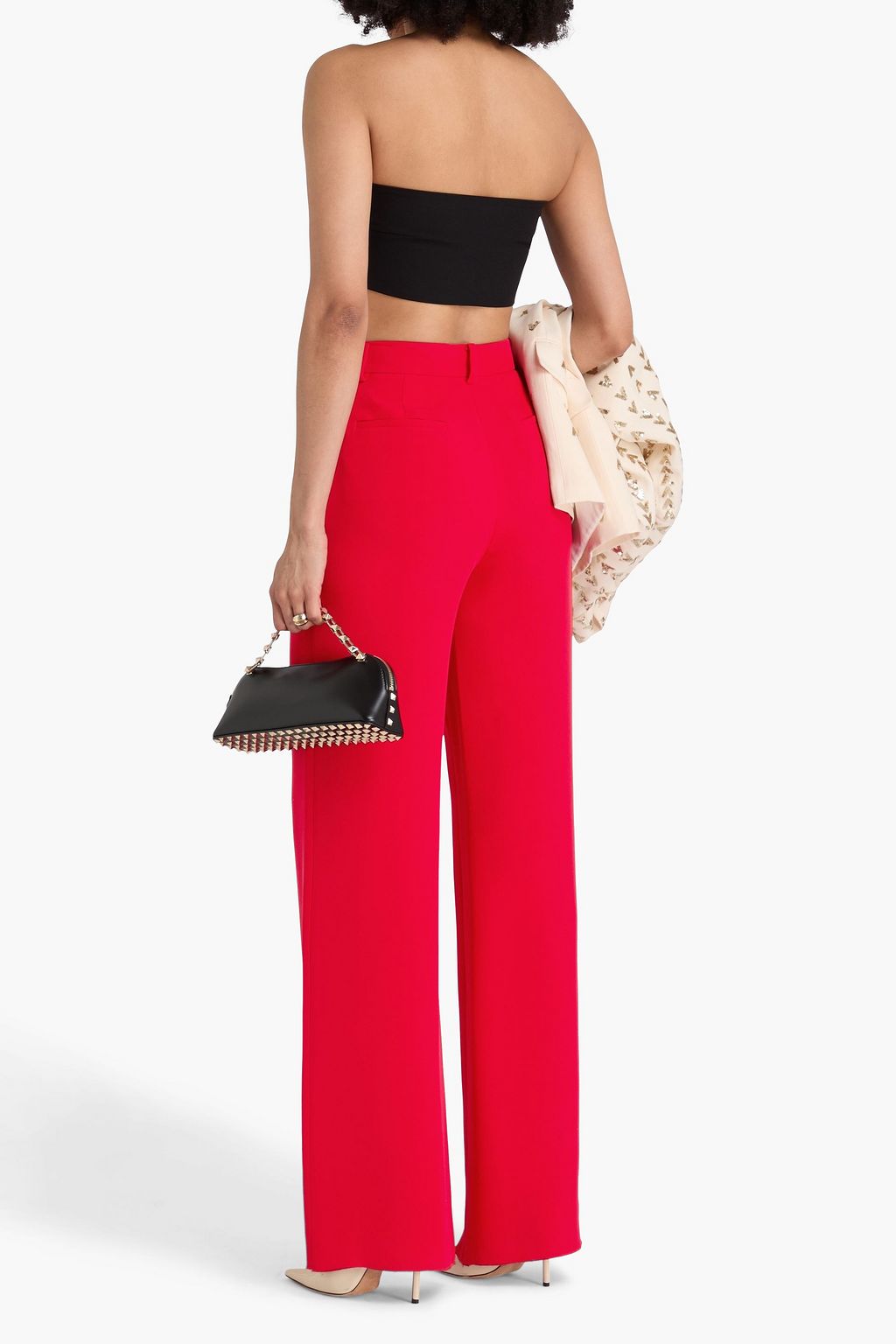 VALENTINO GARAVANI Silk-crepe straight-leg pants