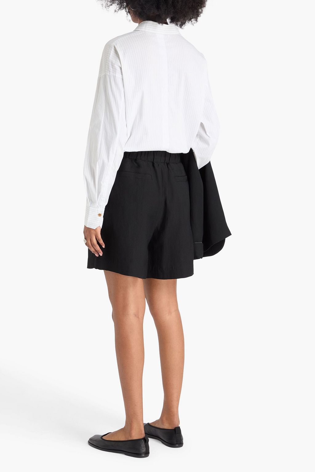 BRUNELLO CUCINELLI شورت من التويل المتعرج