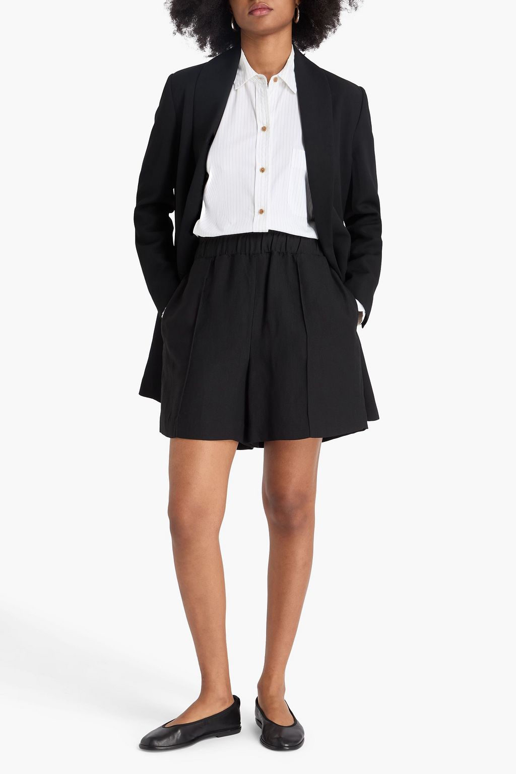BRUNELLO CUCINELLI شورت من التويل المتعرج