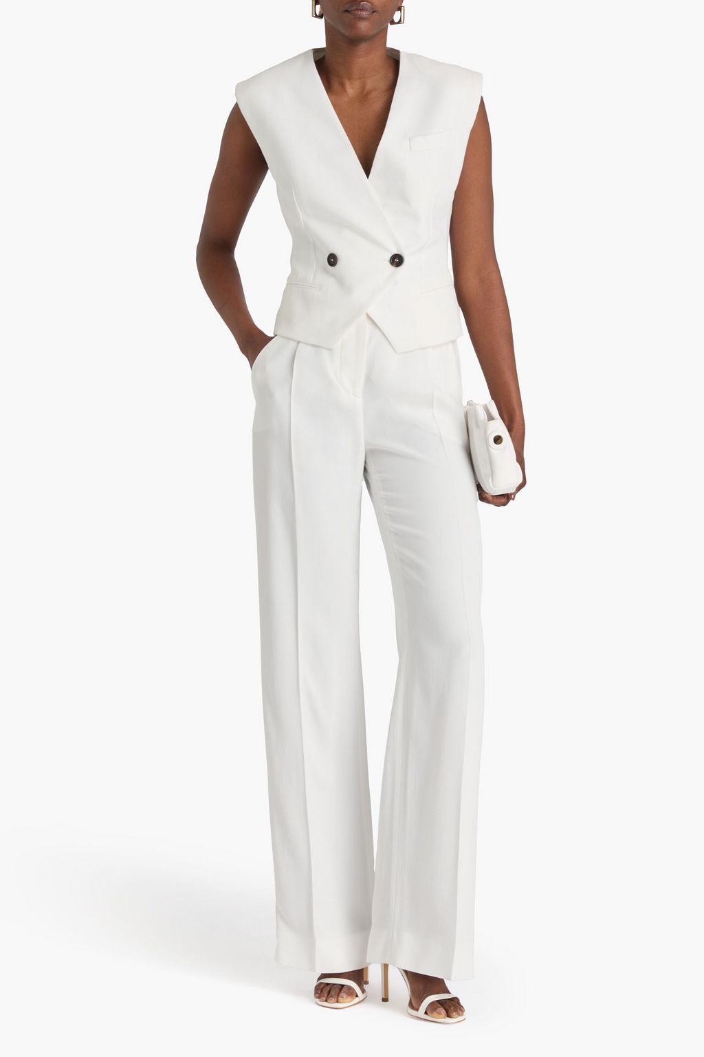 BRUNELLO CUCINELLI Double-breasted cotton vest