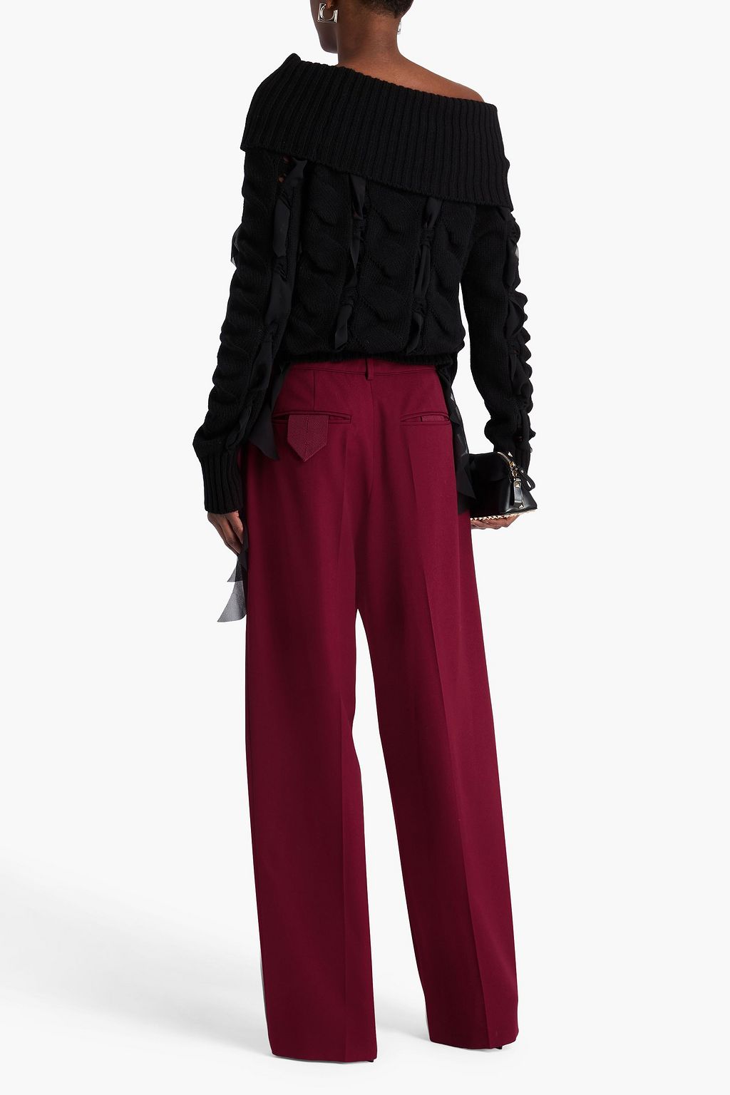 VALENTINO GARAVANI Pleated wool-twill wide-leg pants