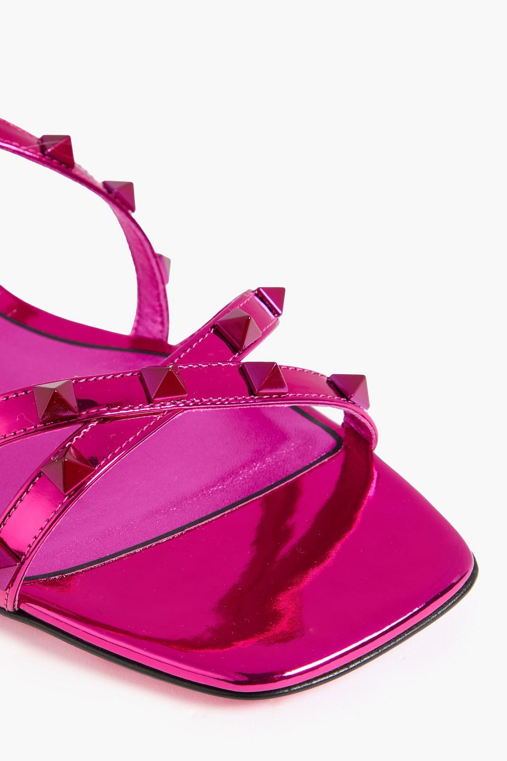VALENTINO GARAVANI Slingback-Sandalen „Rockstud“ aus Lackleder
