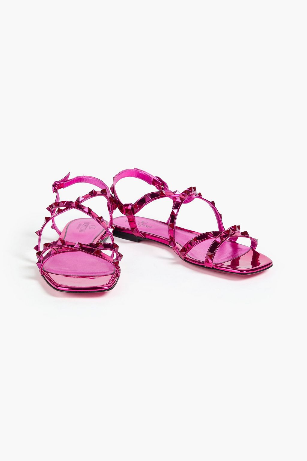 VALENTINO GARAVANI Slingback-Sandalen „Rockstud“ aus Lackleder
