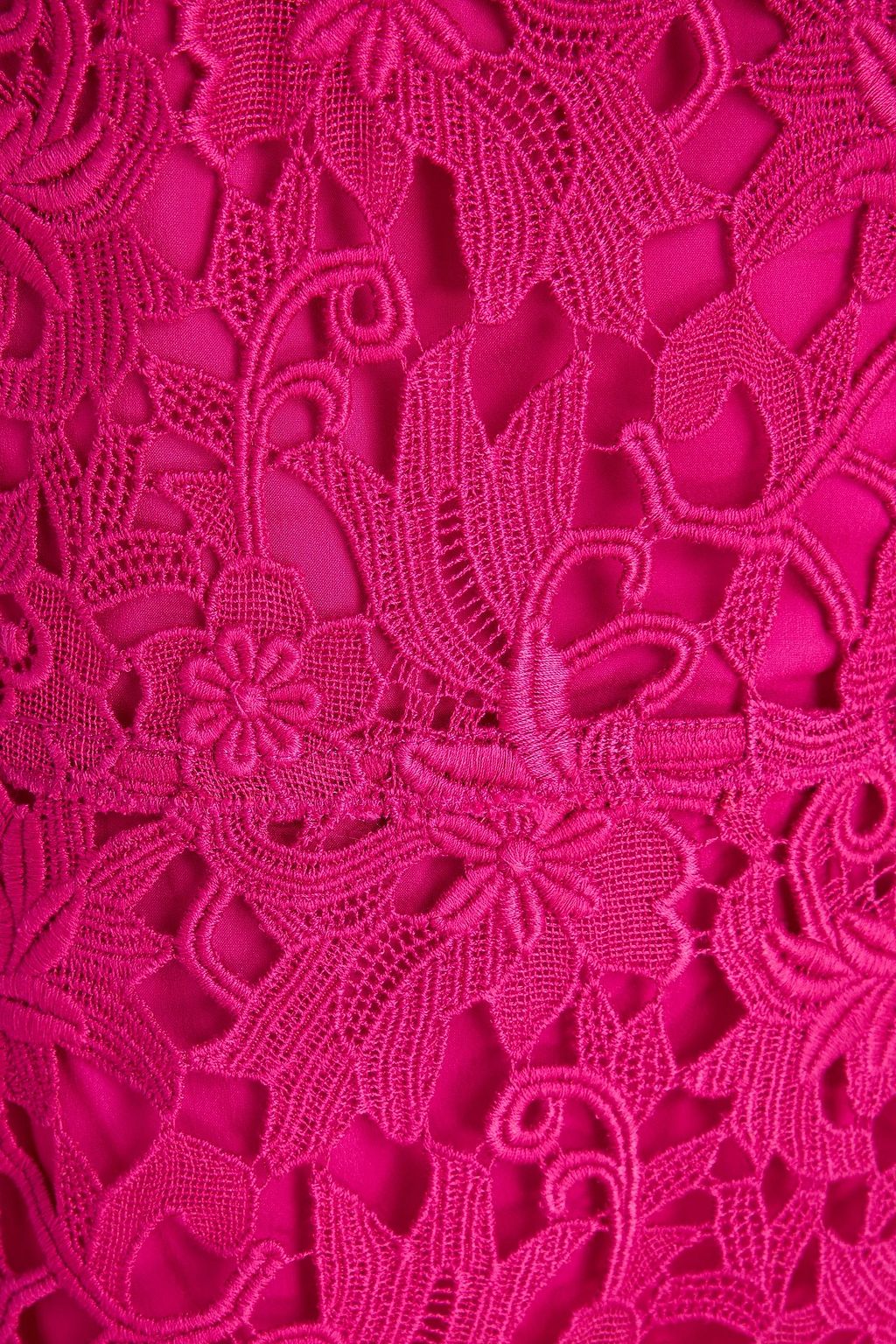 VALENTINO GARAVANI Cotton-blend guipure lace mini dress