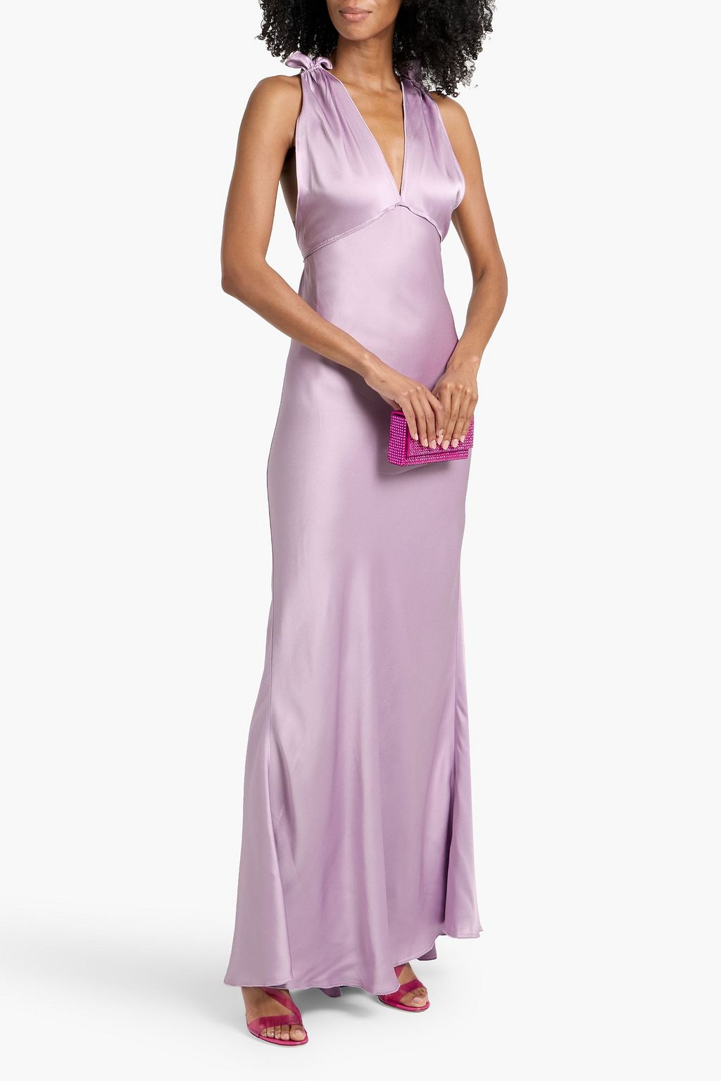 VICTORIA BECKHAM Satin-crepe gown