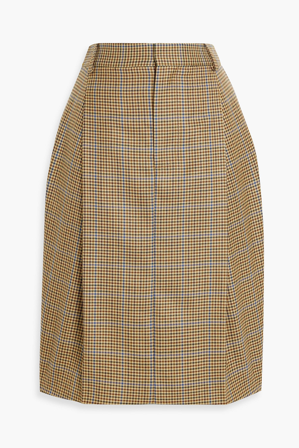 Victoria Beckham Houndstooth Wool Skirt In Neutral