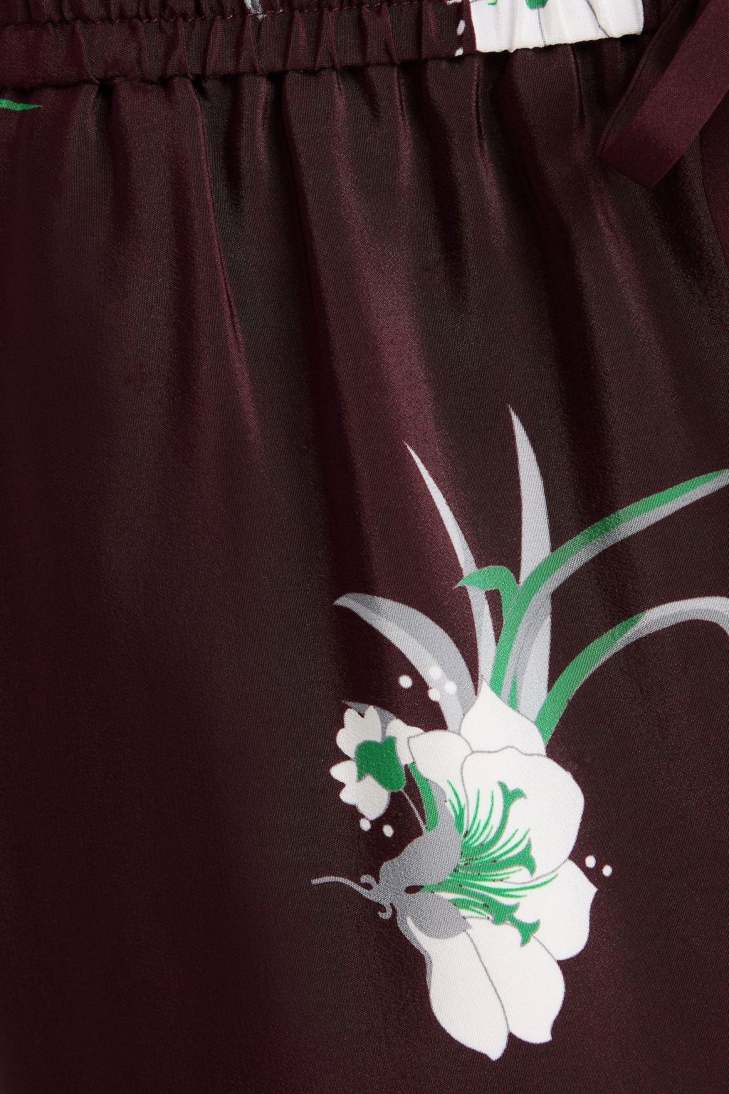 VALENTINO GARAVANI Floral-print silk crepe de chine straight-leg pants