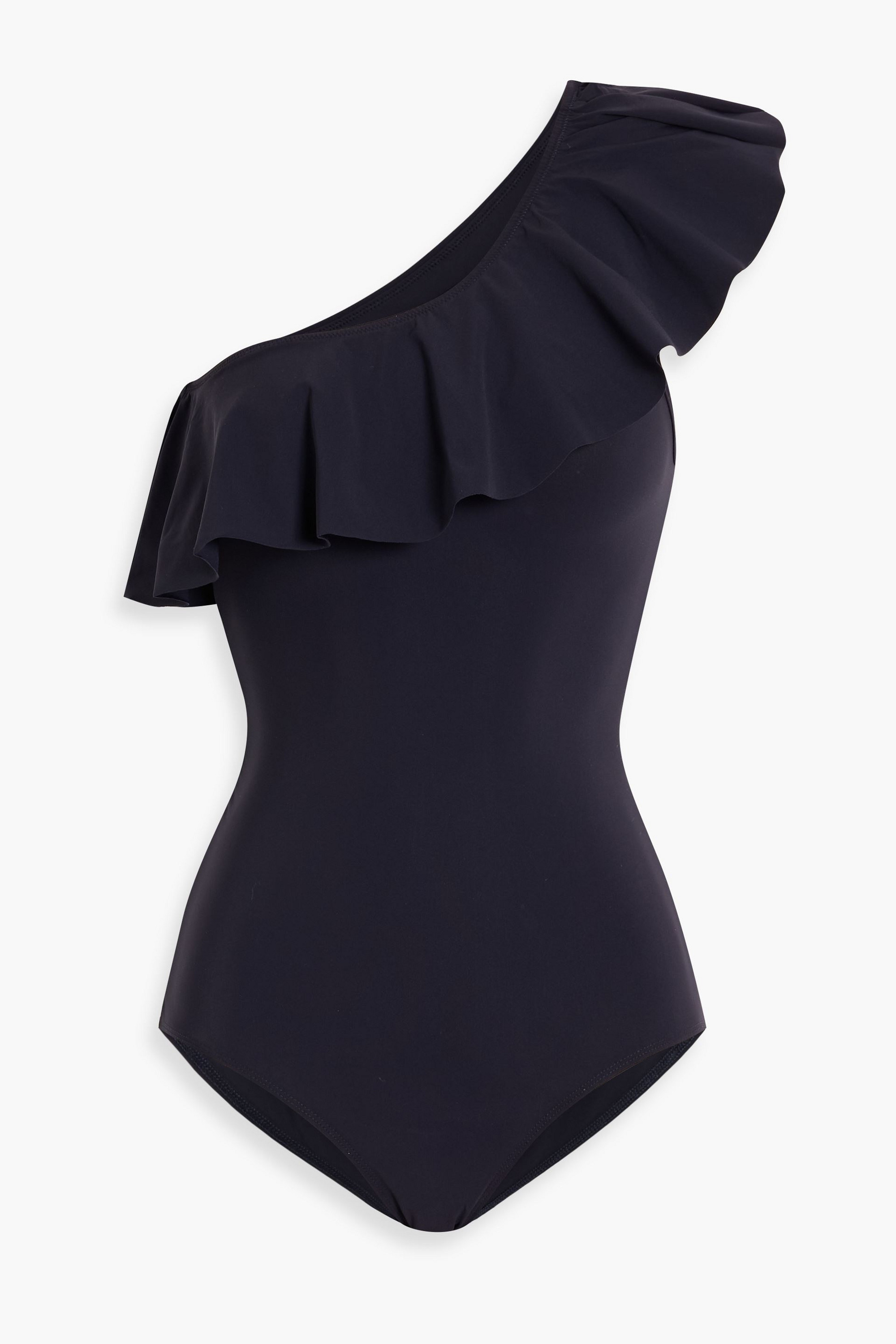 Isabel Marant Sicilya one-shoulder ruffled swimsuit