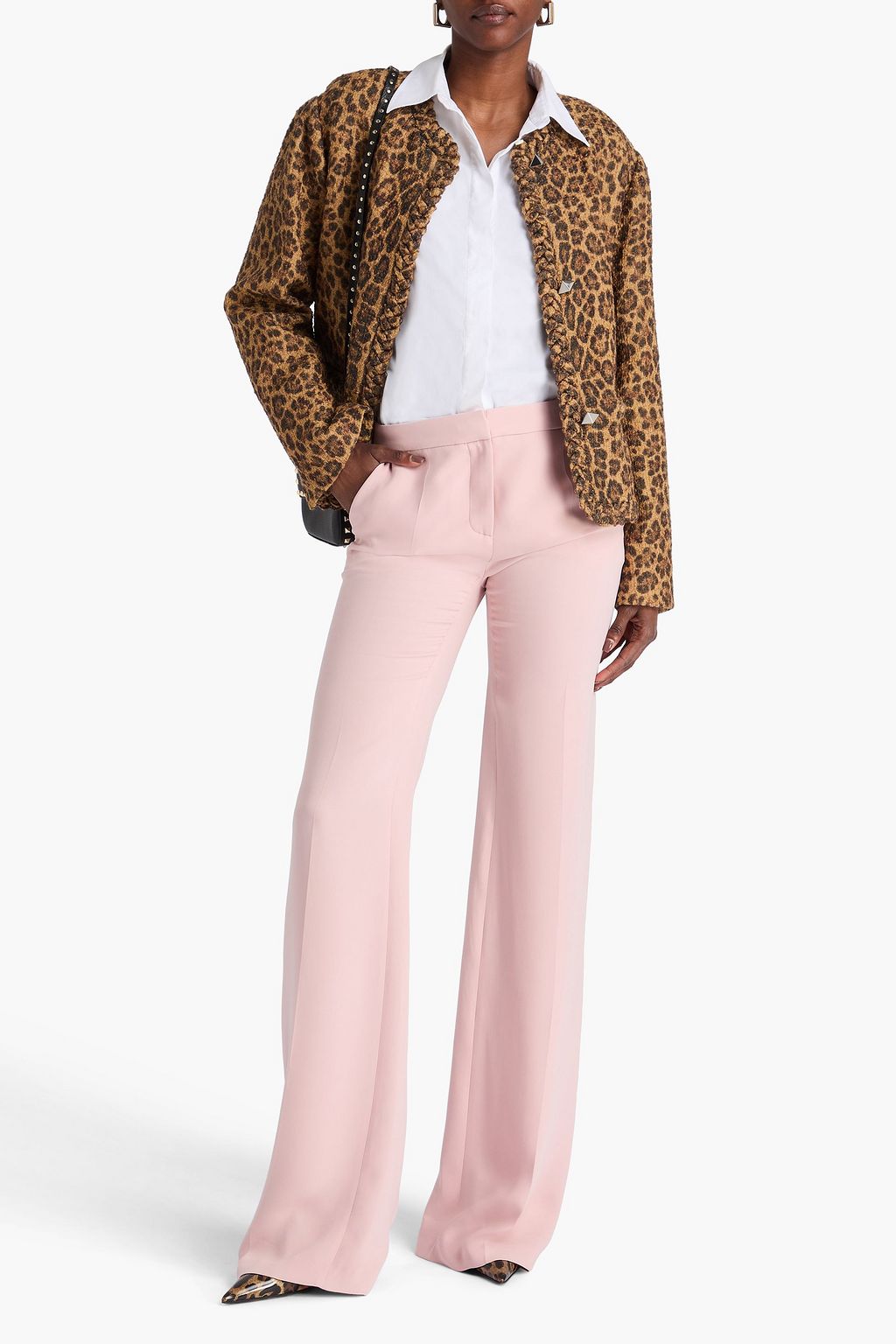 VALENTINO GARAVANI Silk-crepe straight-leg pants