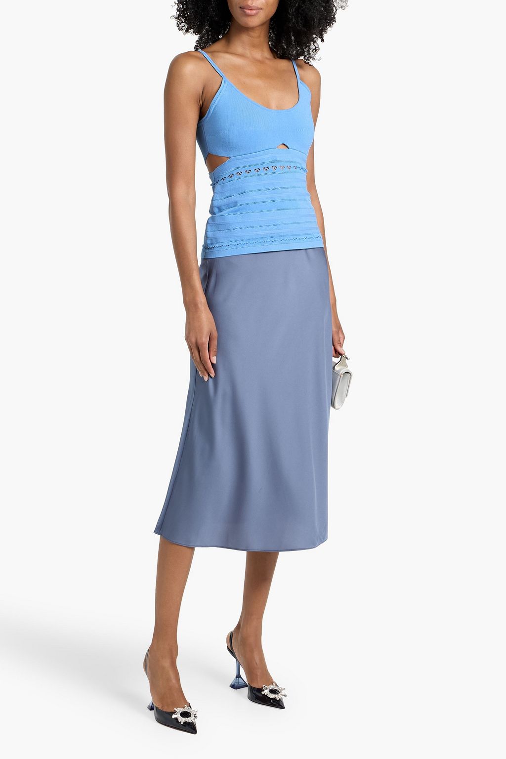 VICTORIA BECKHAM Cutout pointelle-knit top