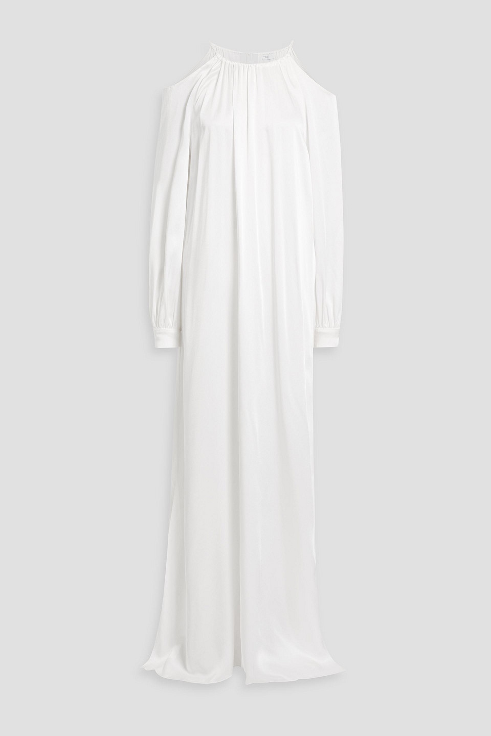 Rosetta Getty Cold-shoulder Satin Gown In White