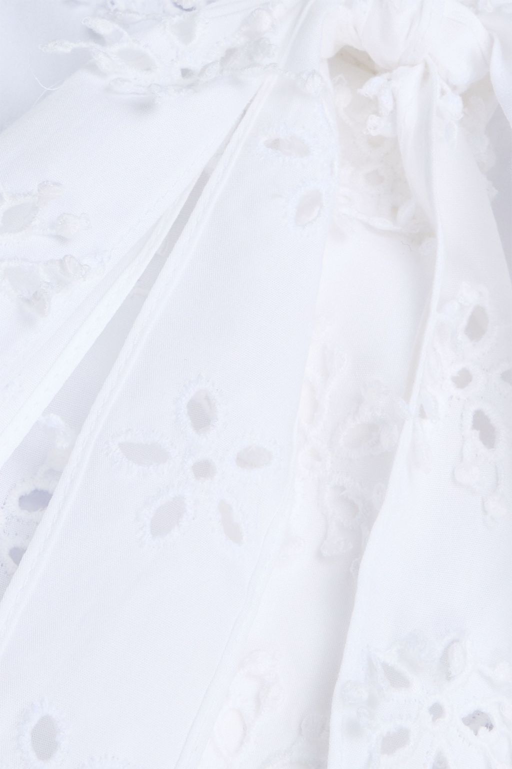 VALENTINO GARAVANI Pussy-bow broderie anglaise cotton blouse