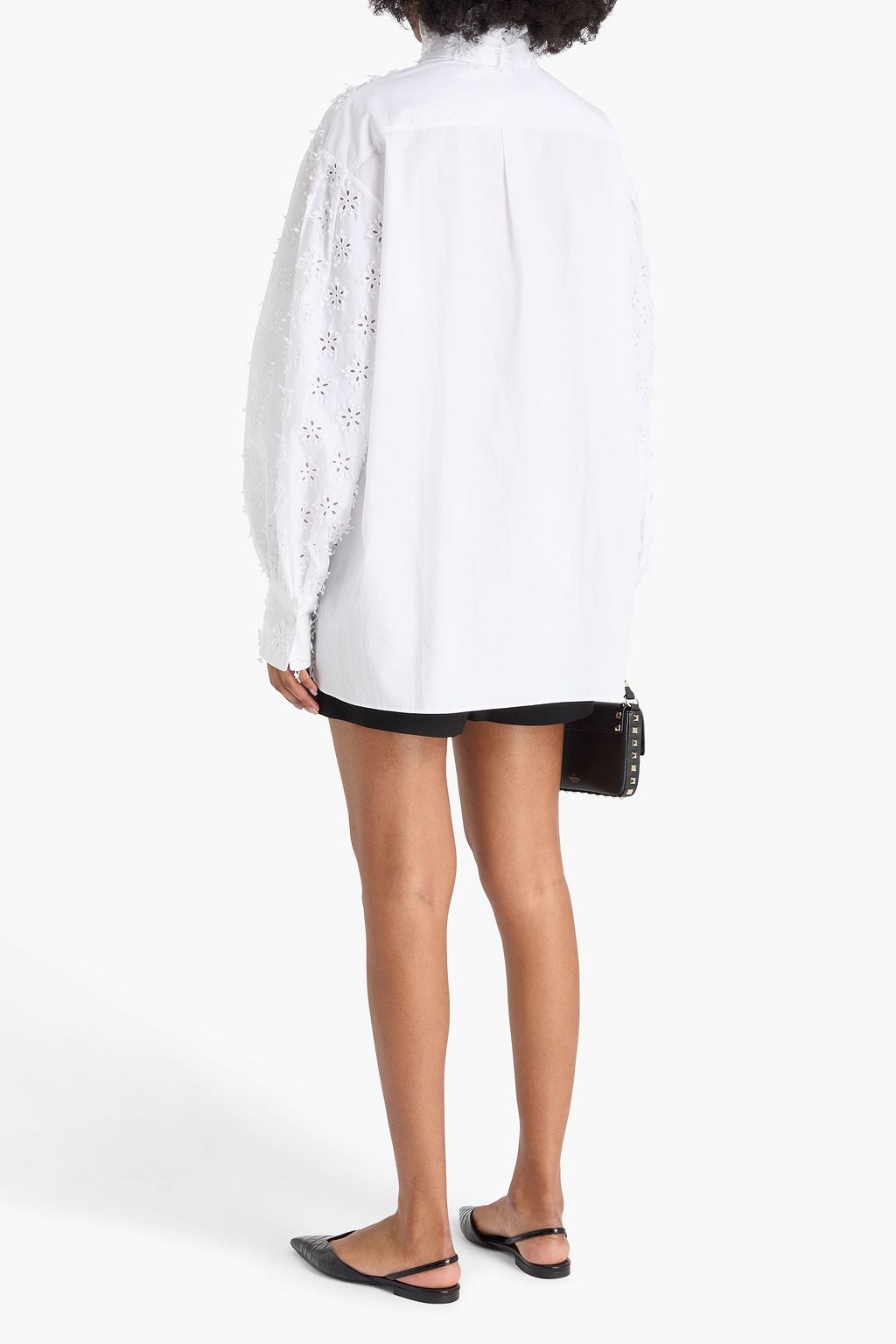 VALENTINO GARAVANI Pussy-bow broderie anglaise cotton blouse