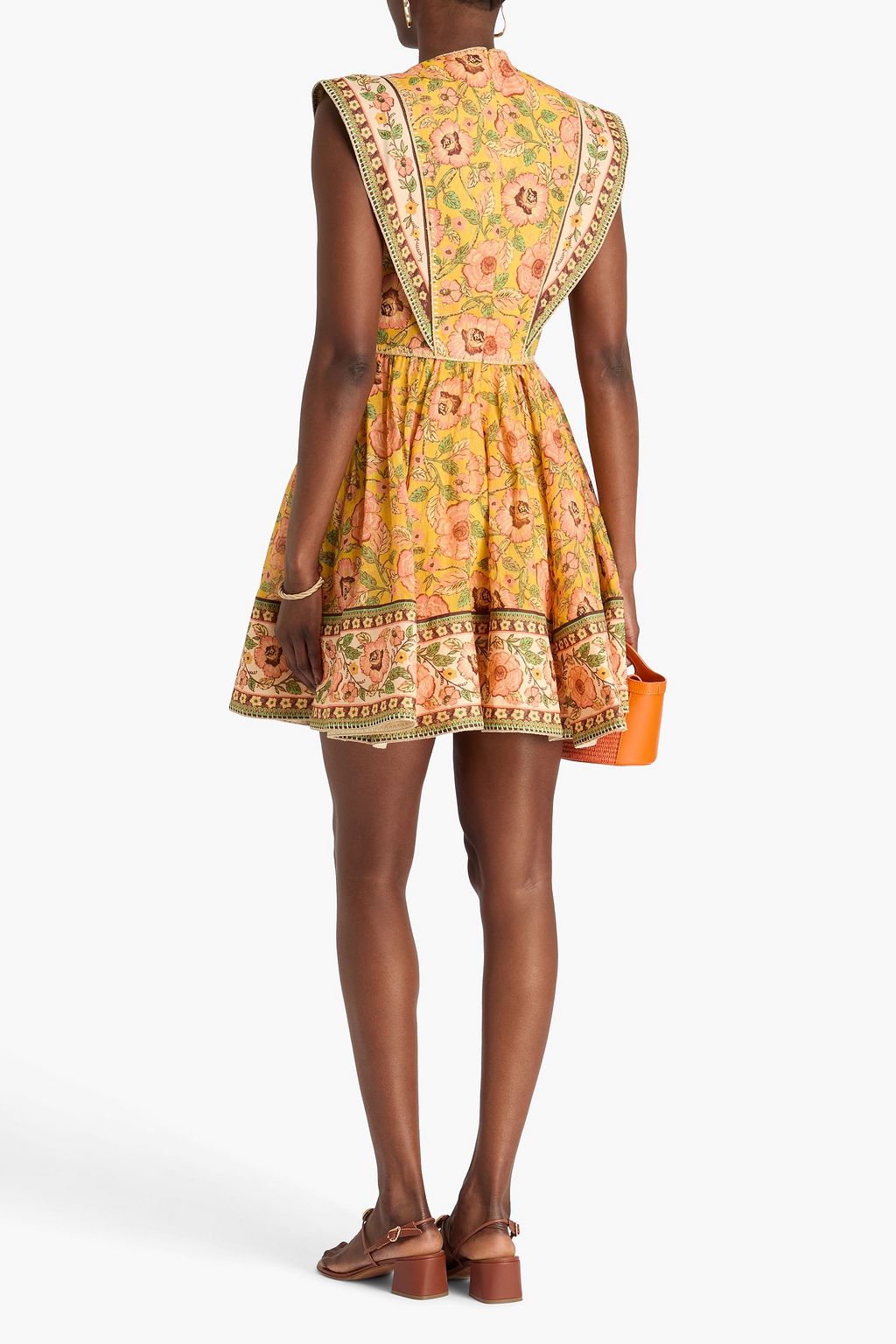 ZIMMERMANN Minikleid aus Ramie mit Blumenprint