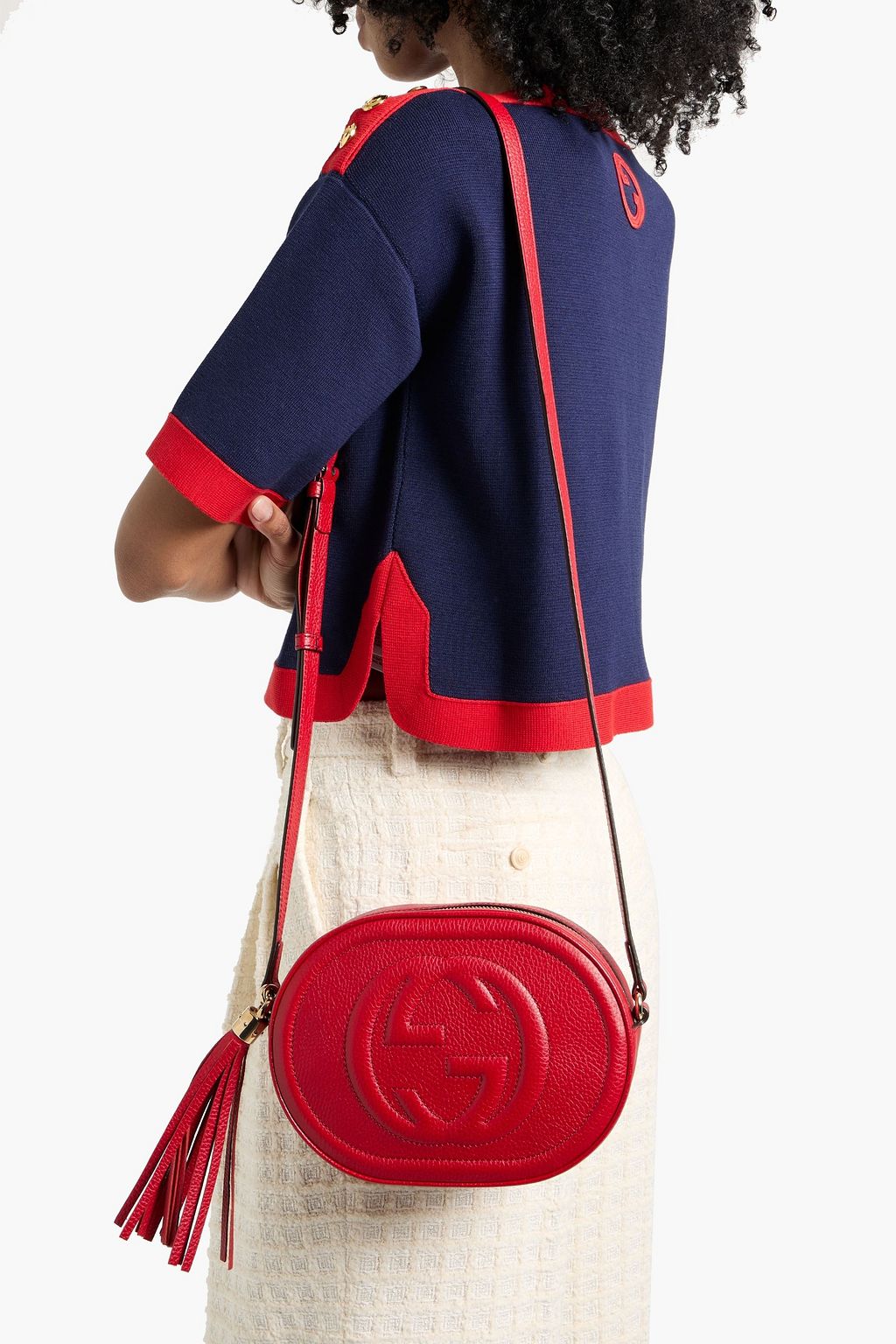 GUCCI Schultertasche „Soho“ aus Narbenleder