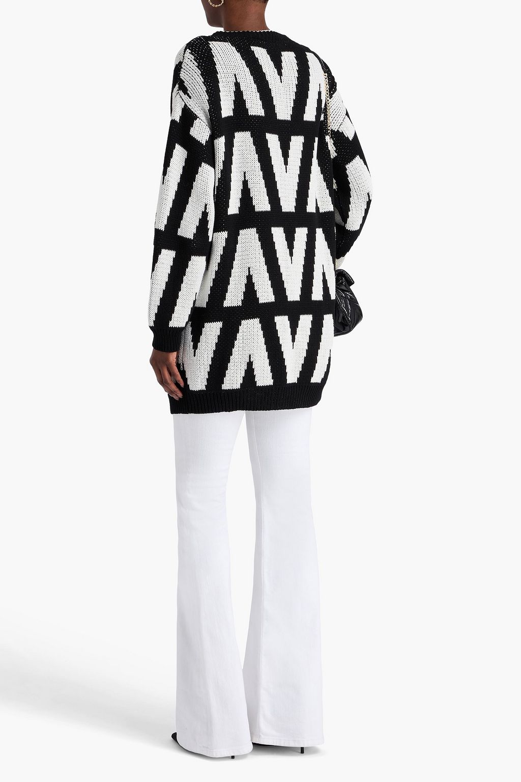 VALENTINO GARAVANI Jacquard-knit cotton cardigan
