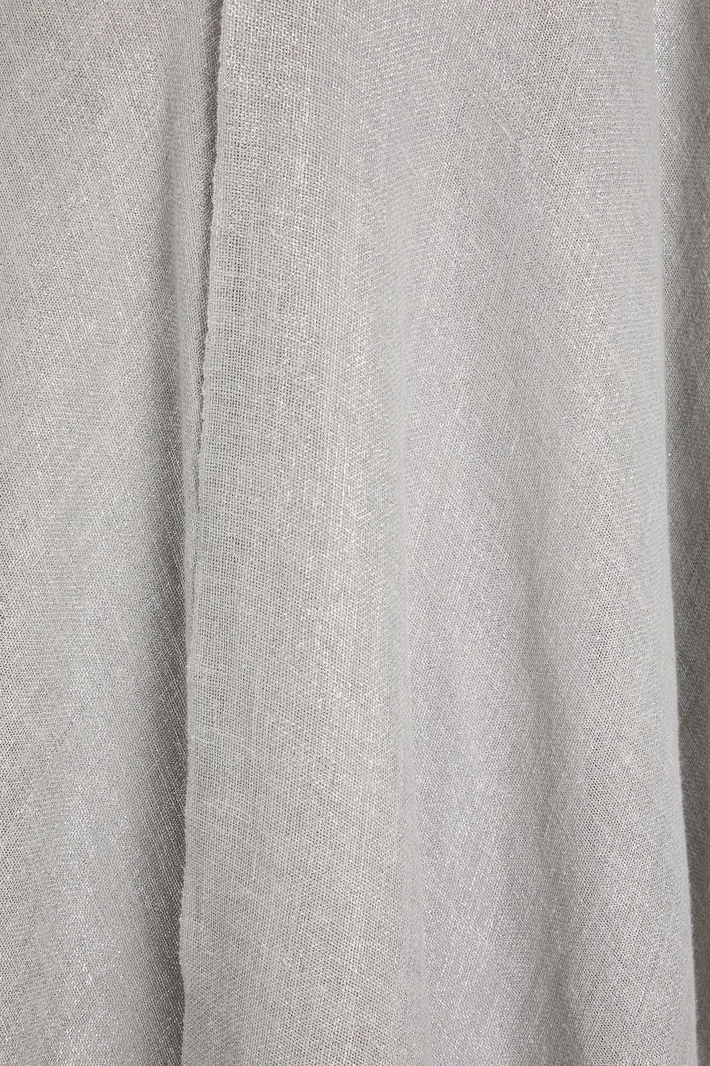 BRUNELLO CUCINELLI Fringed metallic gauze wrap