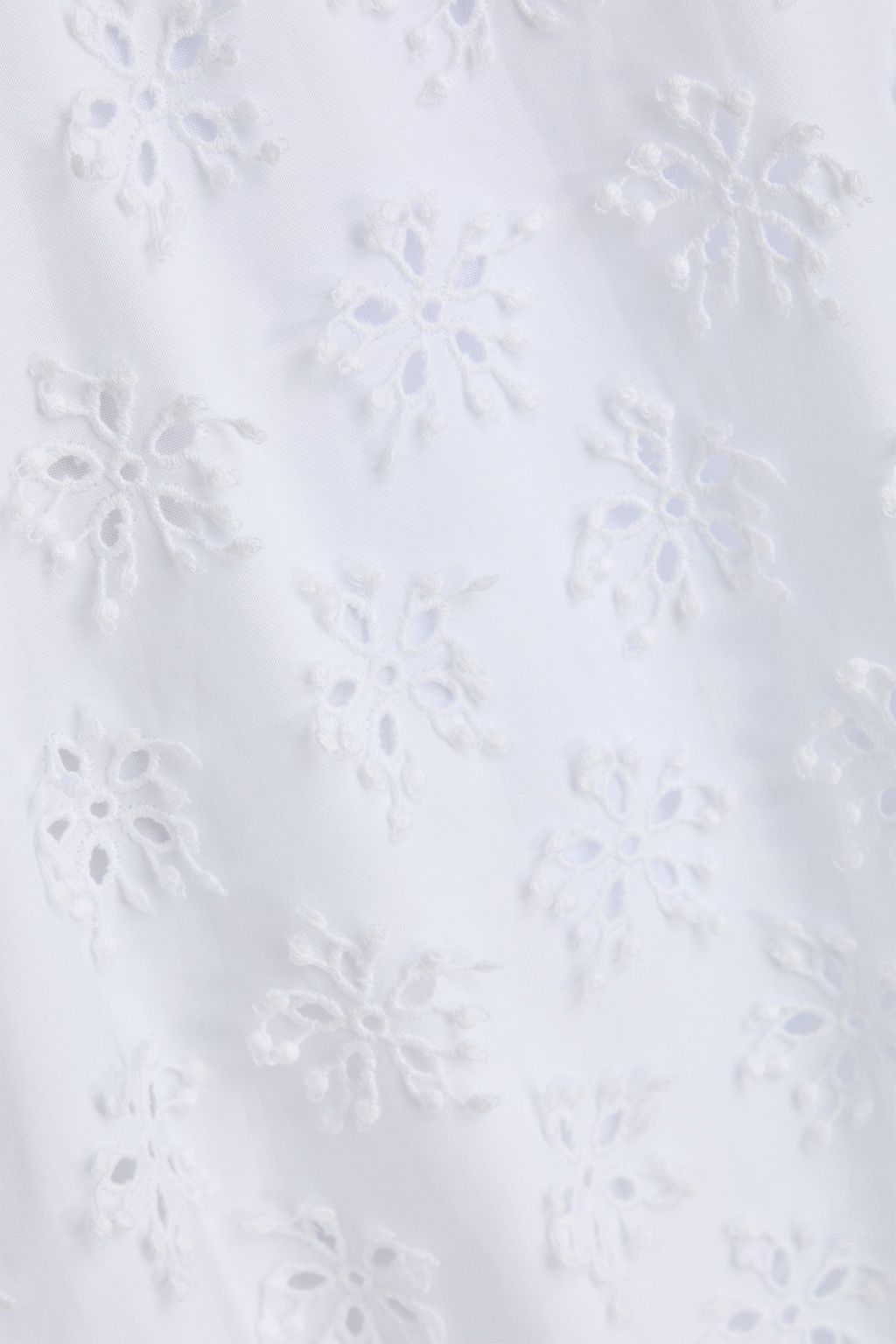 VALENTINO GARAVANI Broderie anglaise cotton-blend midi skirt