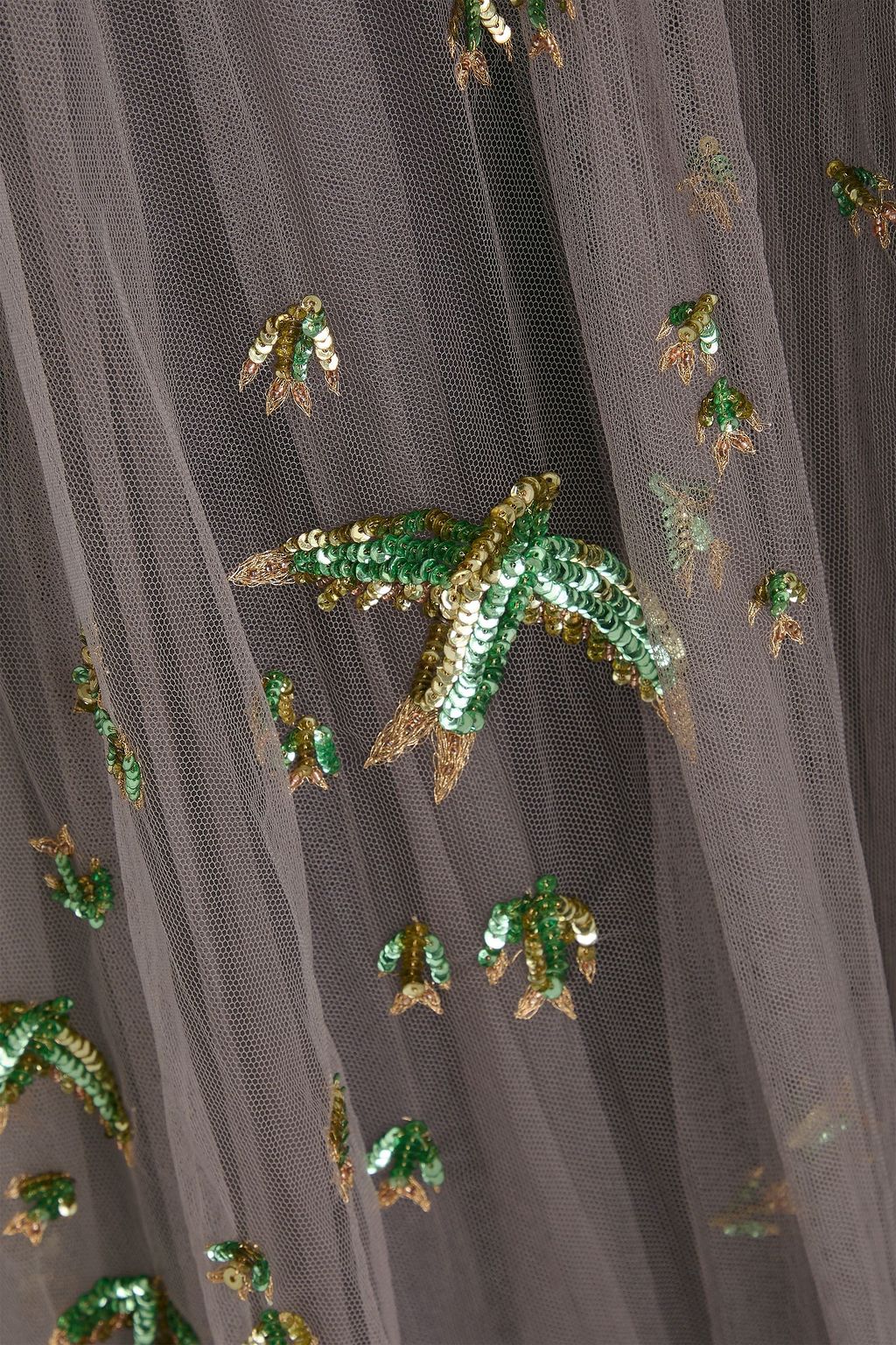 VALENTINO GARAVANI Sequin-embellished tulle midi skirt