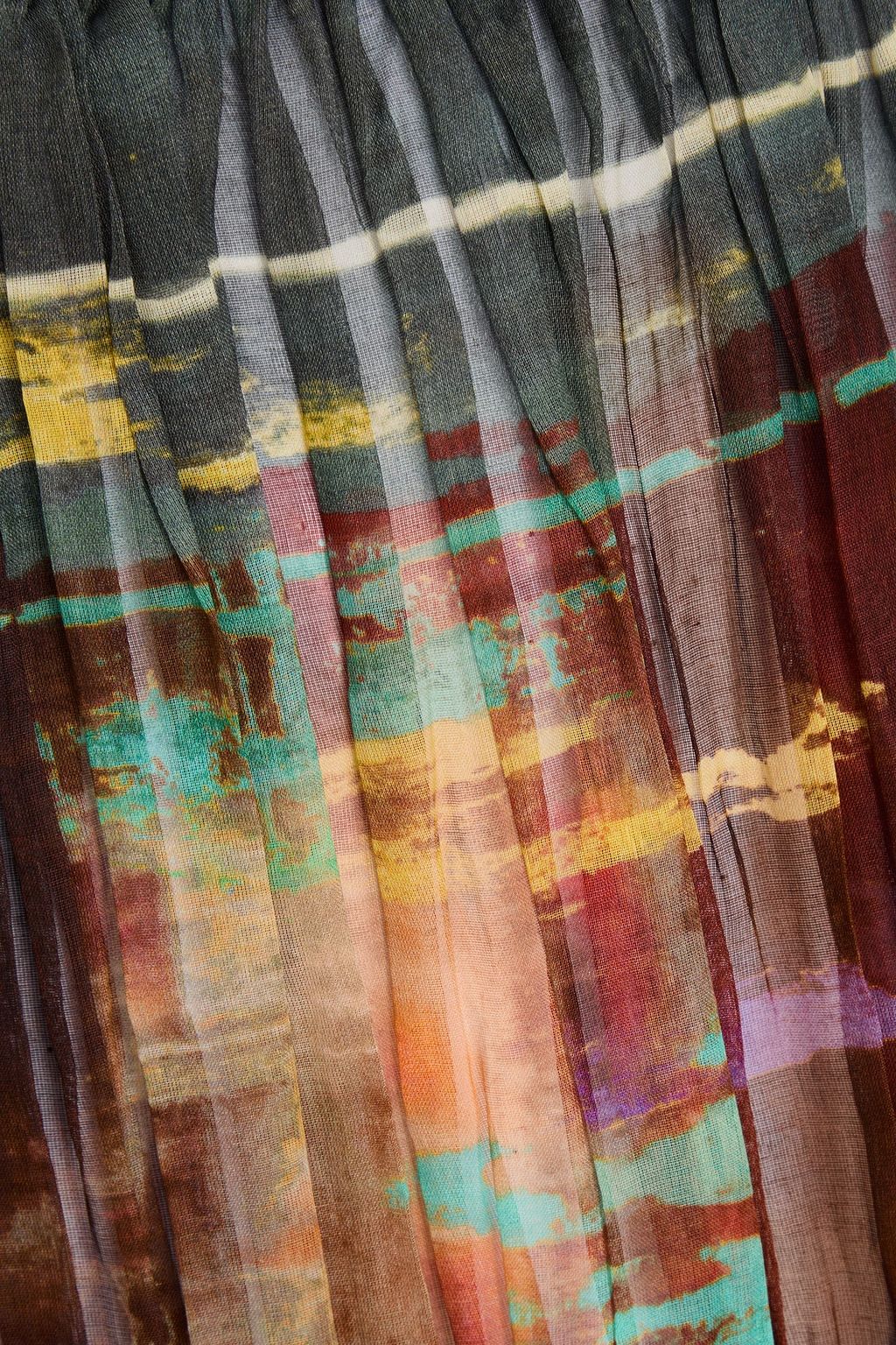 VALENTINO GARAVANI Printed cotton-organza maxi skirt