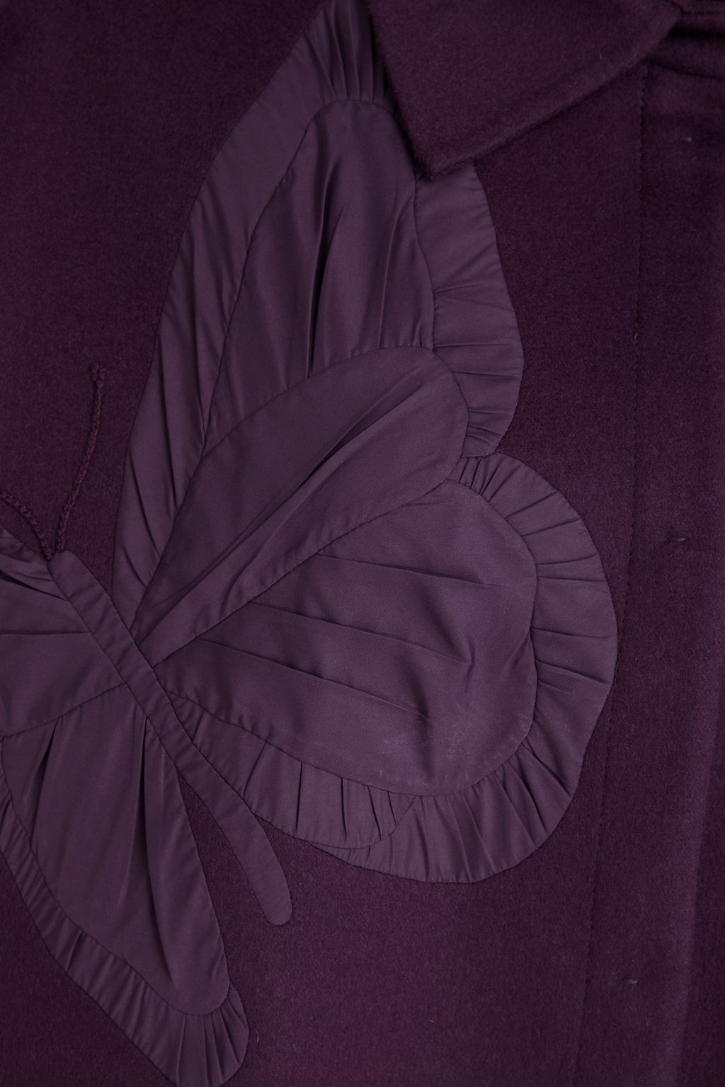 VALENTINO GARAVANI Shell-trimmed wool and cashmere-blend felt shirt jacket