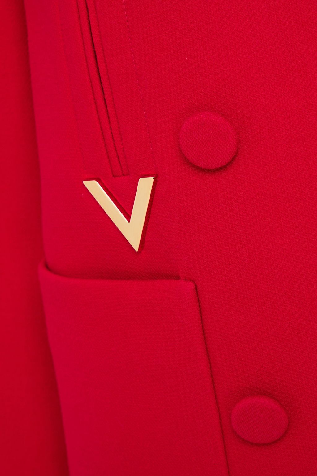 VALENTINO GARAVANI معطف مصنوع من مزيج الصوف بتصميم مزركش