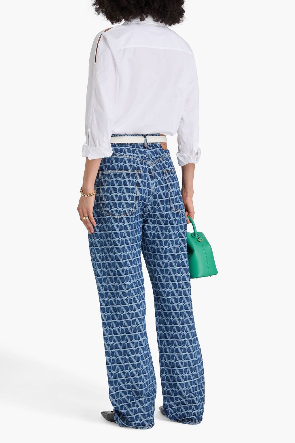 VALENTINO GARAVANI 하이라이즈 스트레이트 레그 진