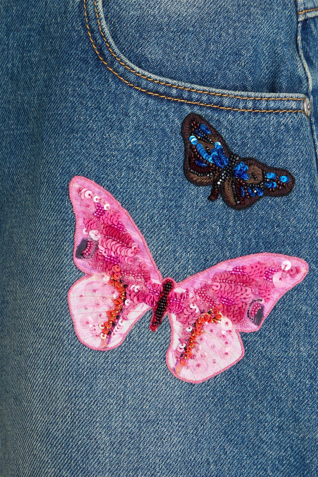VALENTINO GARAVANI デニム ショートパンツ 刺繍
