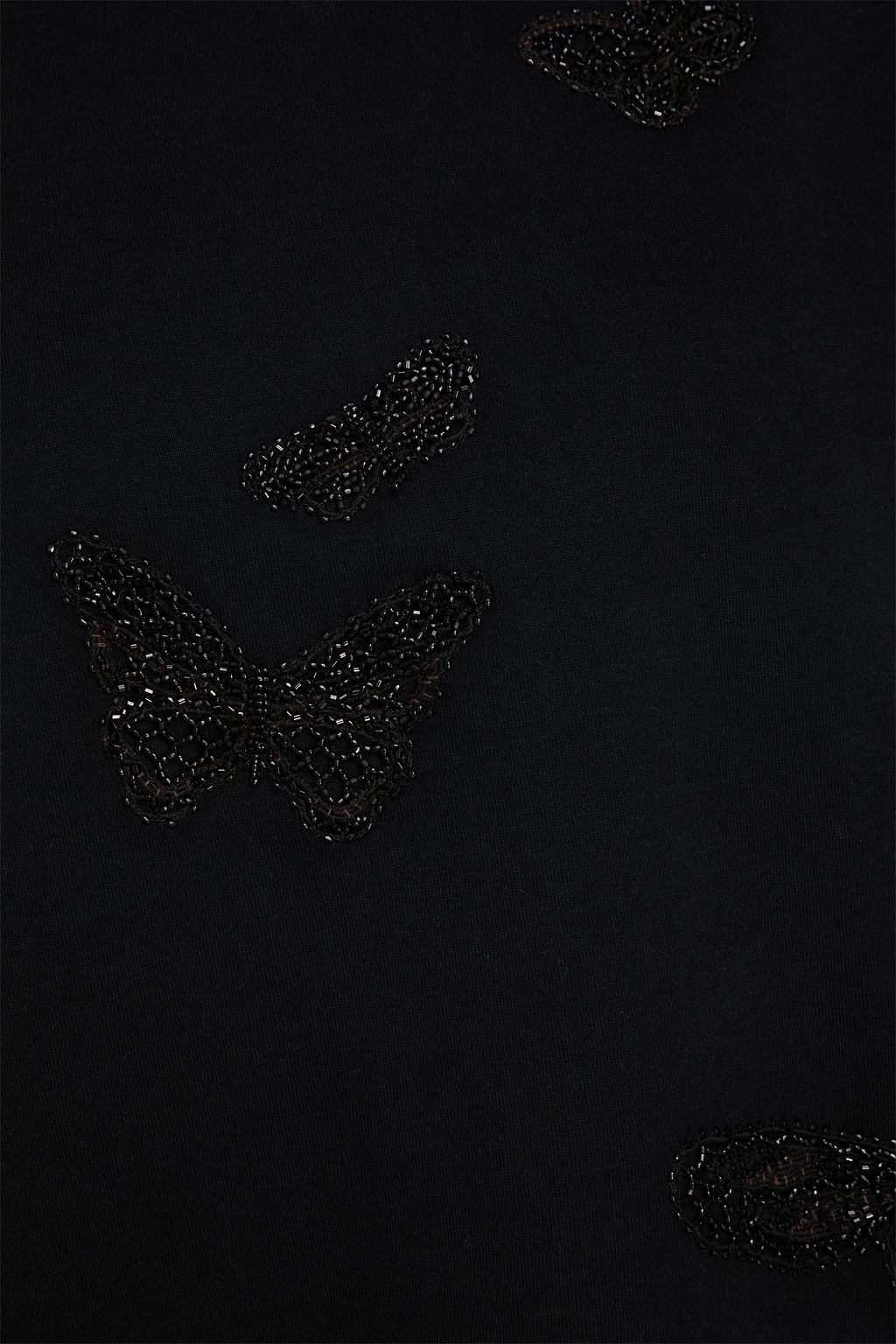 VALENTINO GARAVANI Embroidered cotton-blend jersey sweatshirt