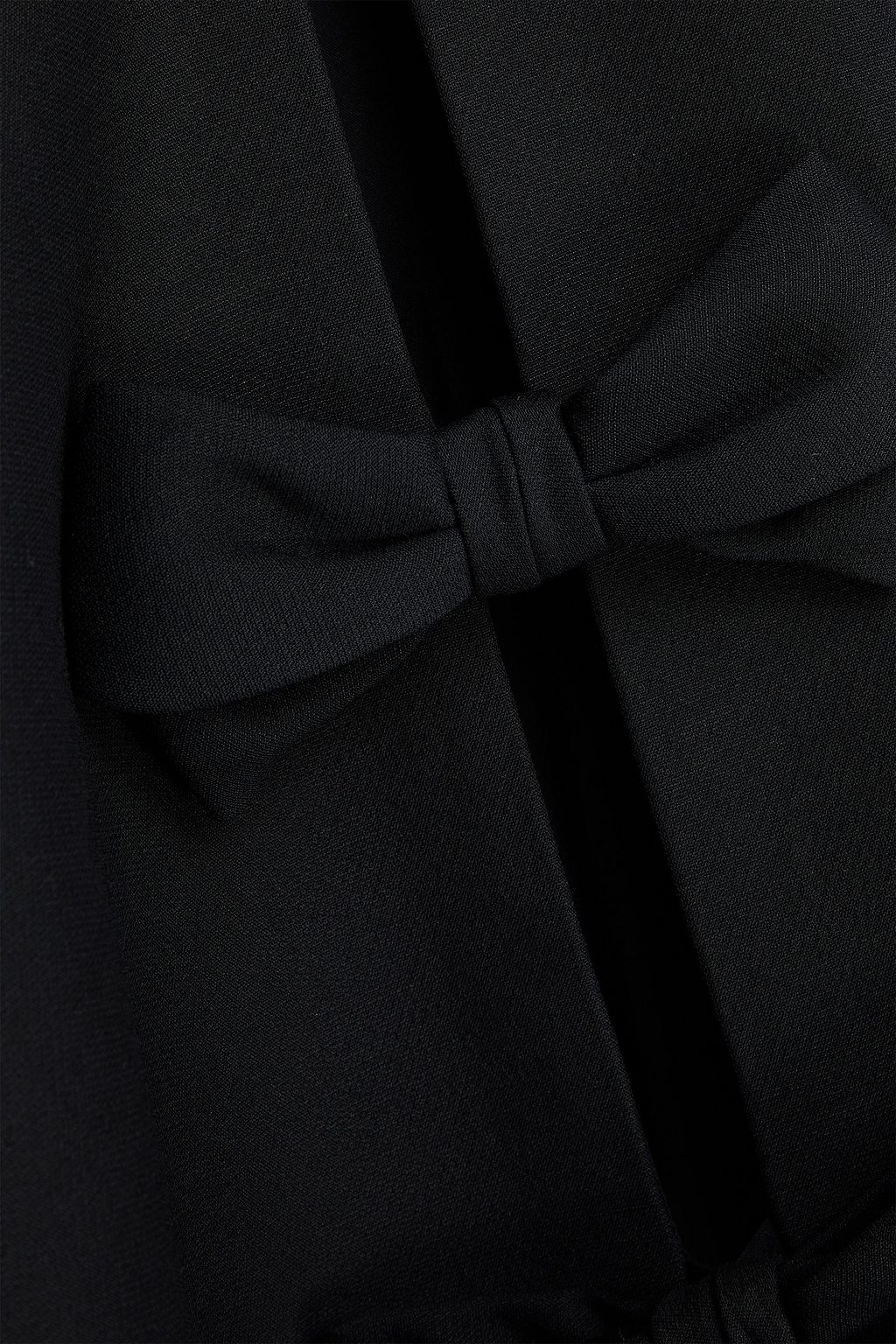 VALENTINO GARAVANI Bow-detailed wool and silk-blend crepe maxi skirt