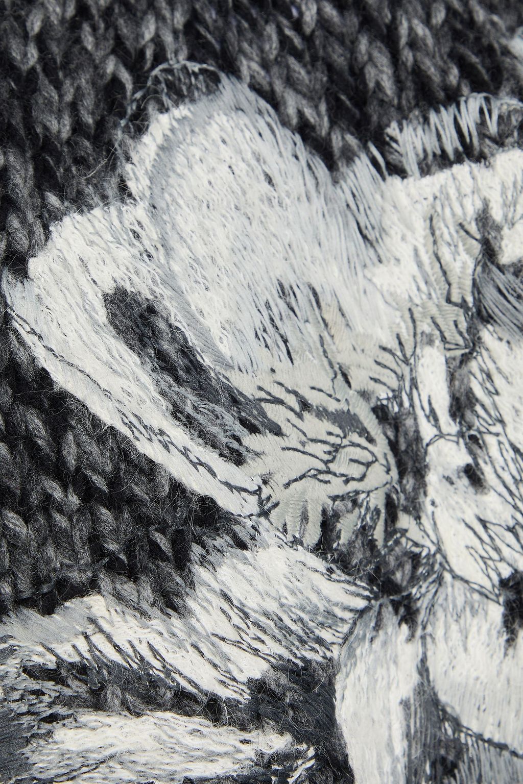 VALENTINO GARAVANI Embroidered wool and cashmere-blend cardigan