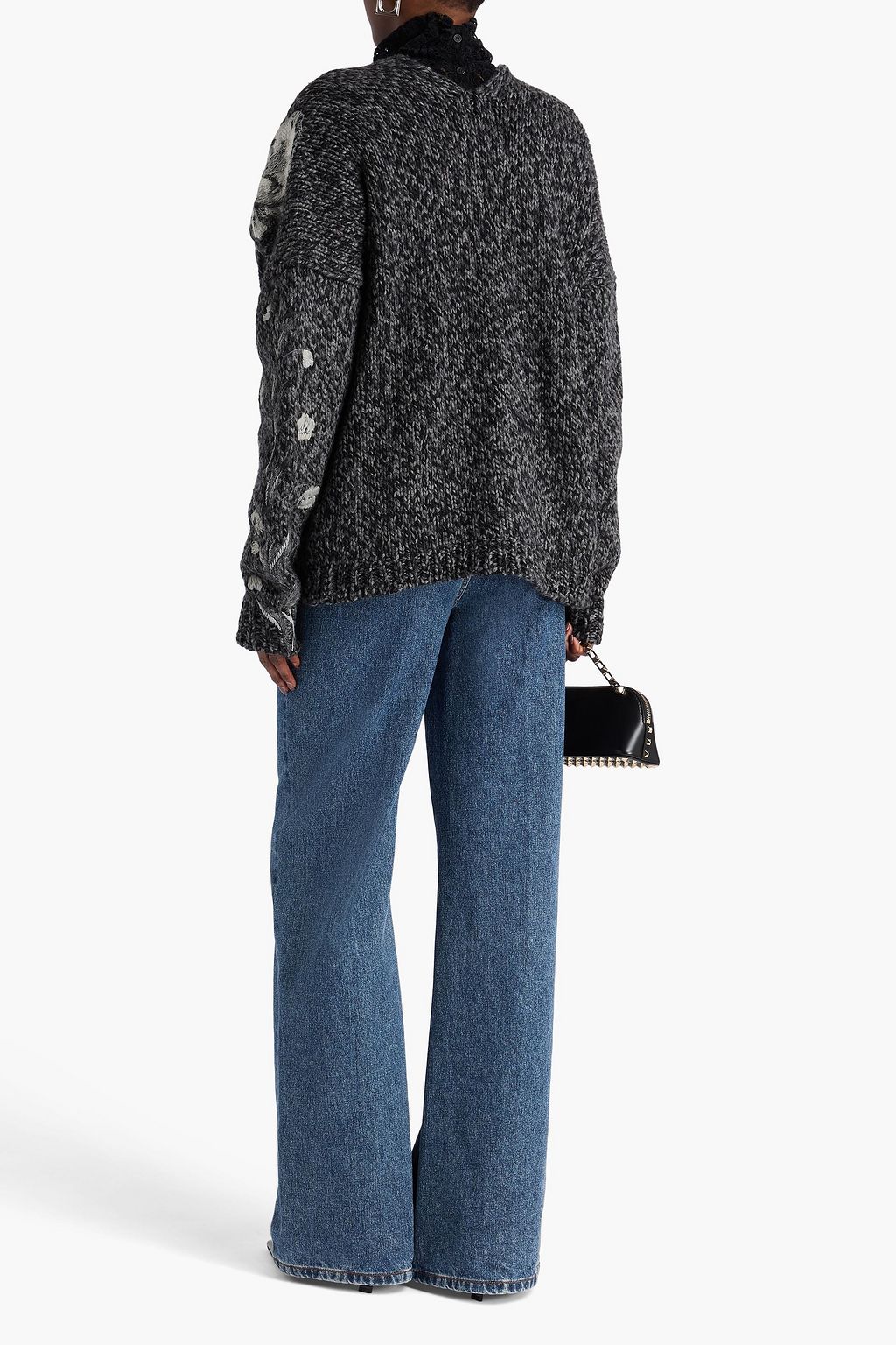 VALENTINO GARAVANI Embroidered wool and cashmere-blend cardigan