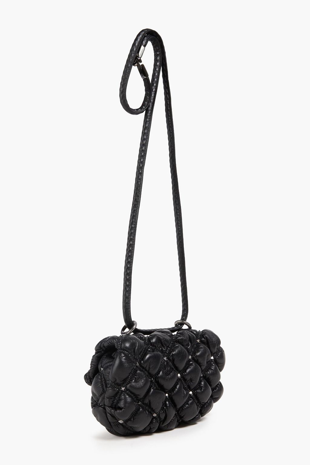 VALENTINO GARAVANI حقيبة كتف "سبايكيمي" مصنوعة من الجلد بتصميم مبطّن ومزيّنة بدبابيس معدنية