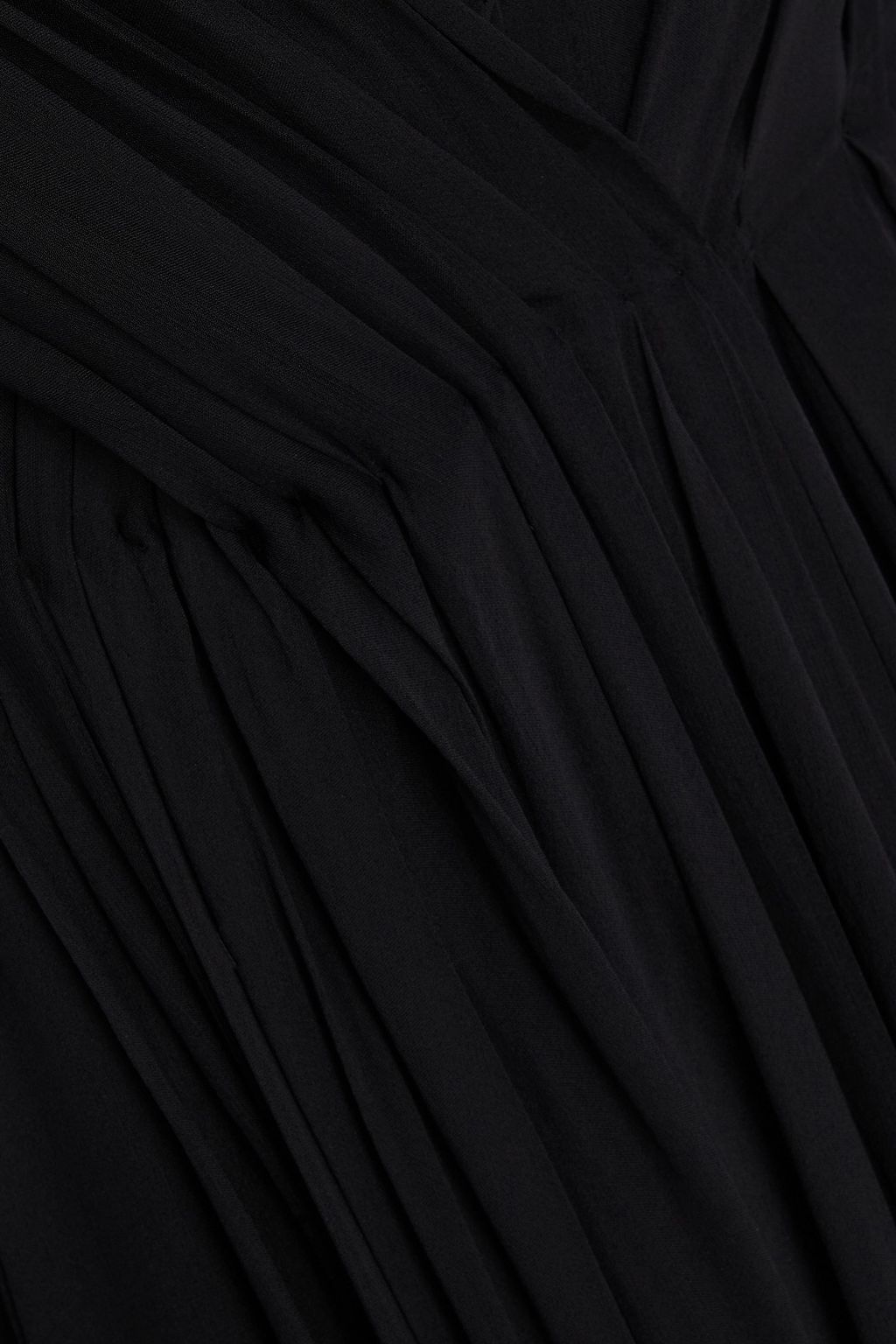 VALENTINO GARAVANI Cape-effect tulle-paneled silk-chiffon gown