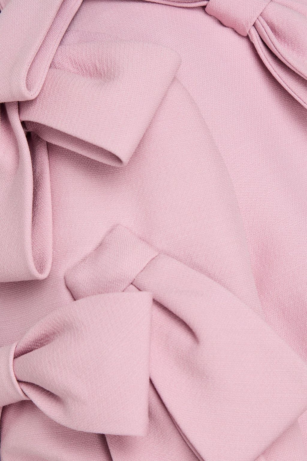 VALENTINO GARAVANI Bow-detailed wool and silk-blend crepe mini dress
