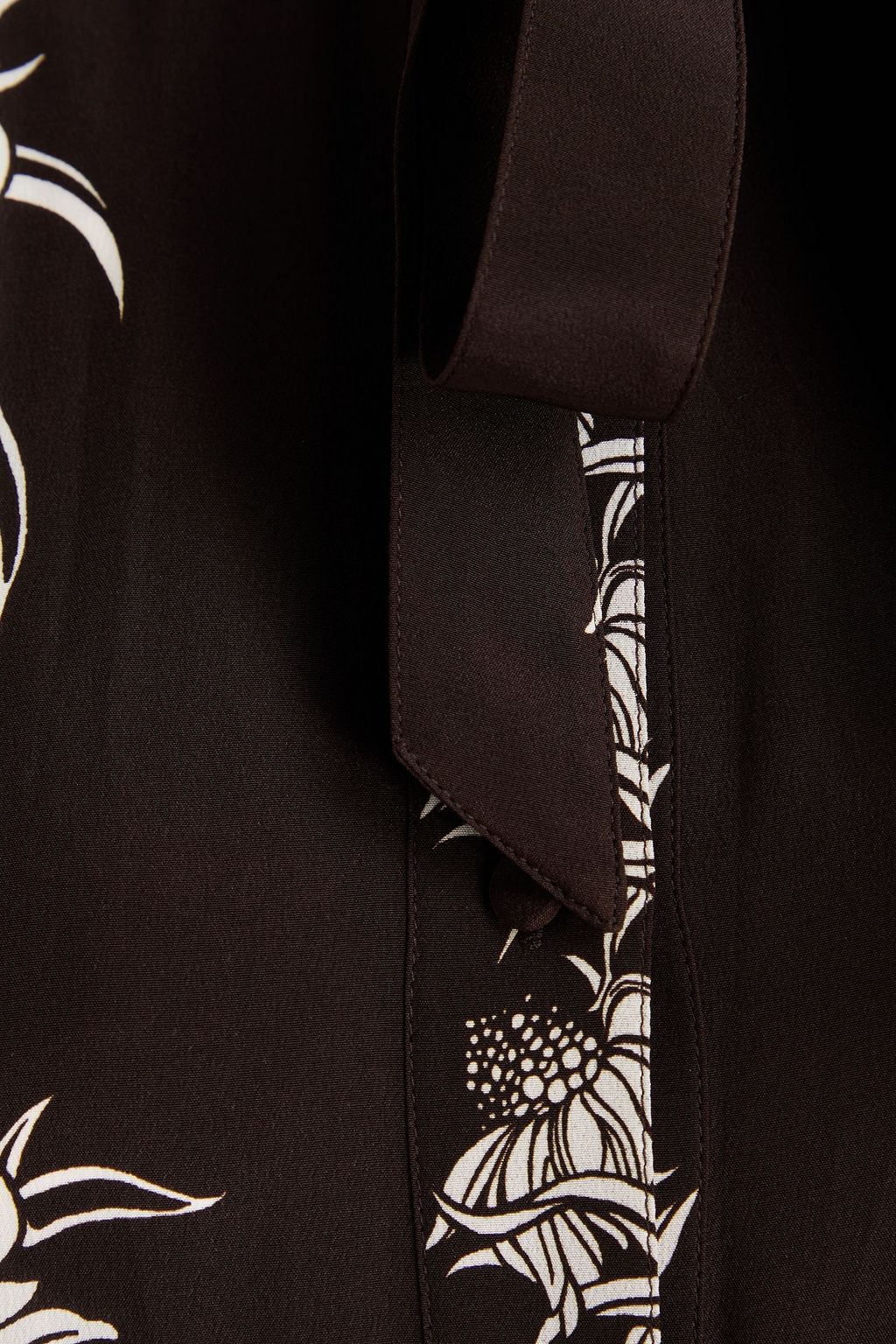 VALENTINO GARAVANI Floral-print silk-crepe midi shirt dress