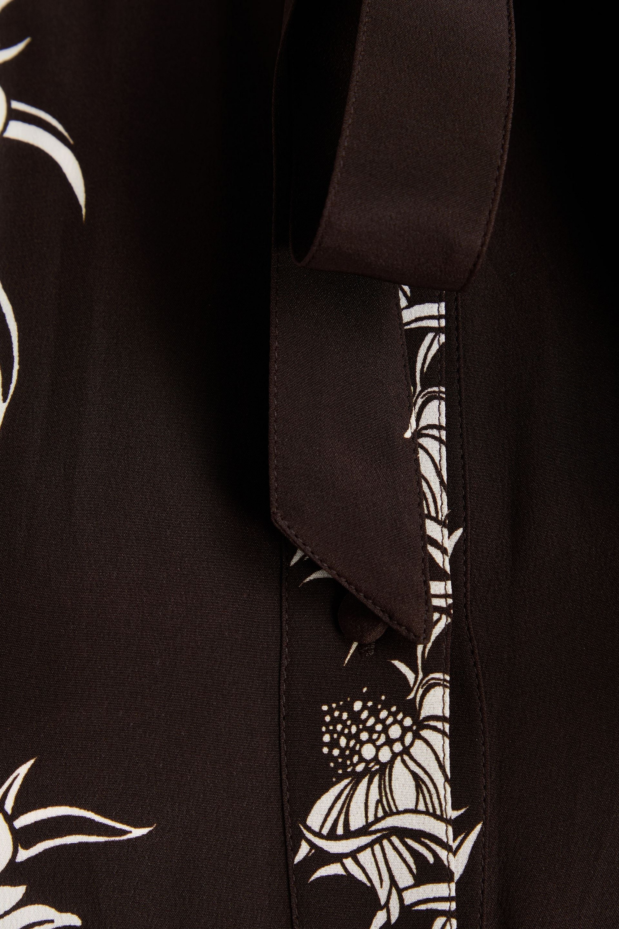 Valentino Garavani Floral-print silk-crepe midi shirt dress thumbnail